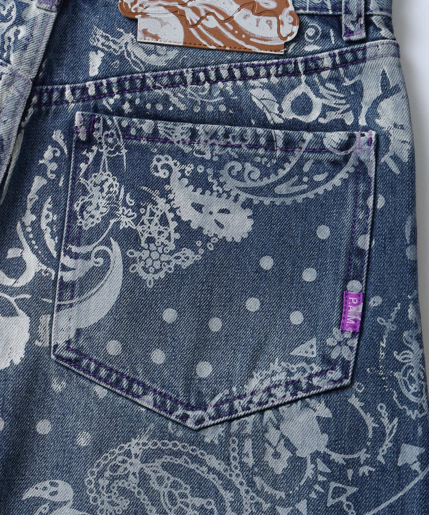 PERKS AND MINI/パークスアンドミニ/COCO BANDANA OVER PRINT JEANS 80104