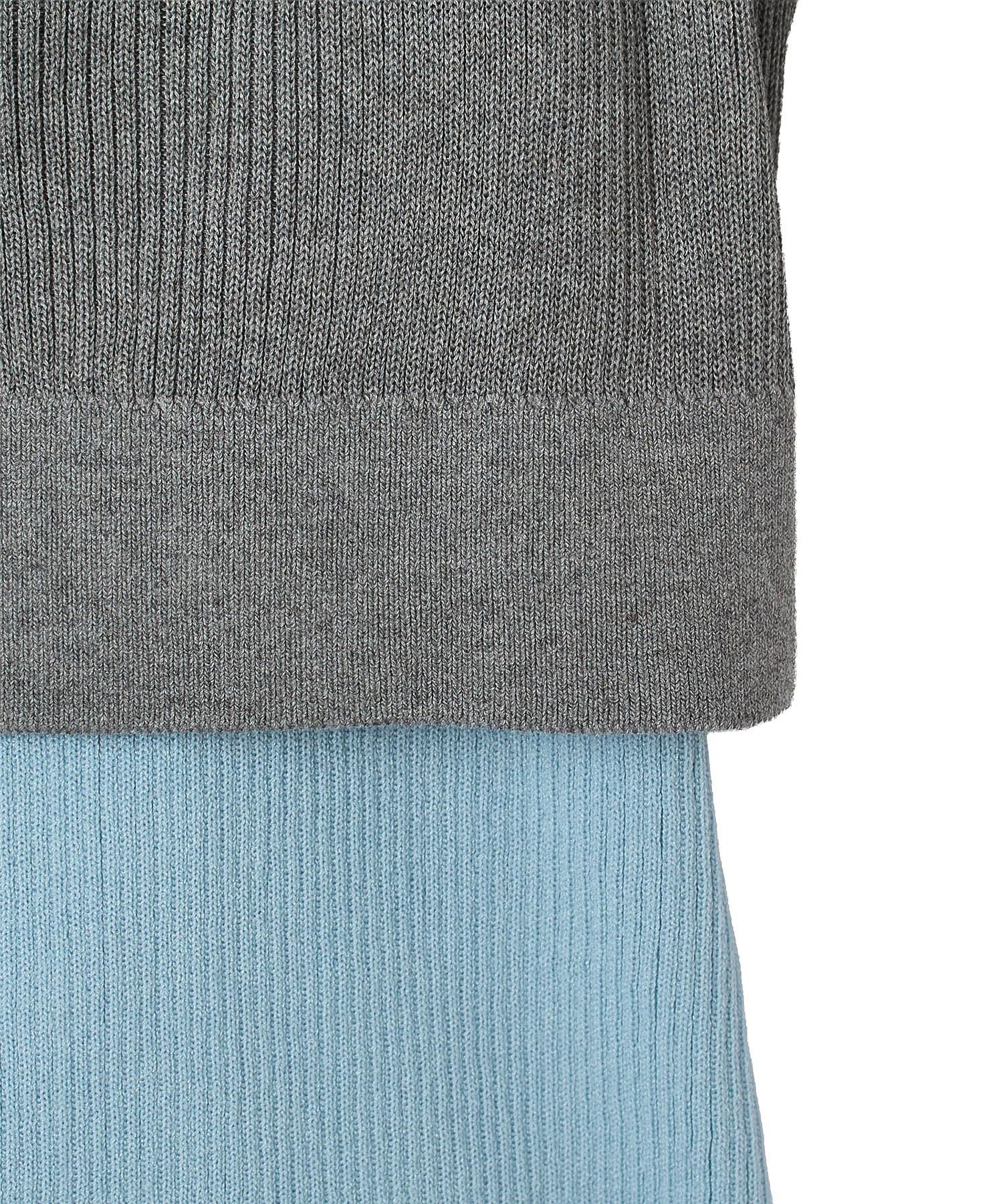 BASICKS/LAYERED RIB KNIT