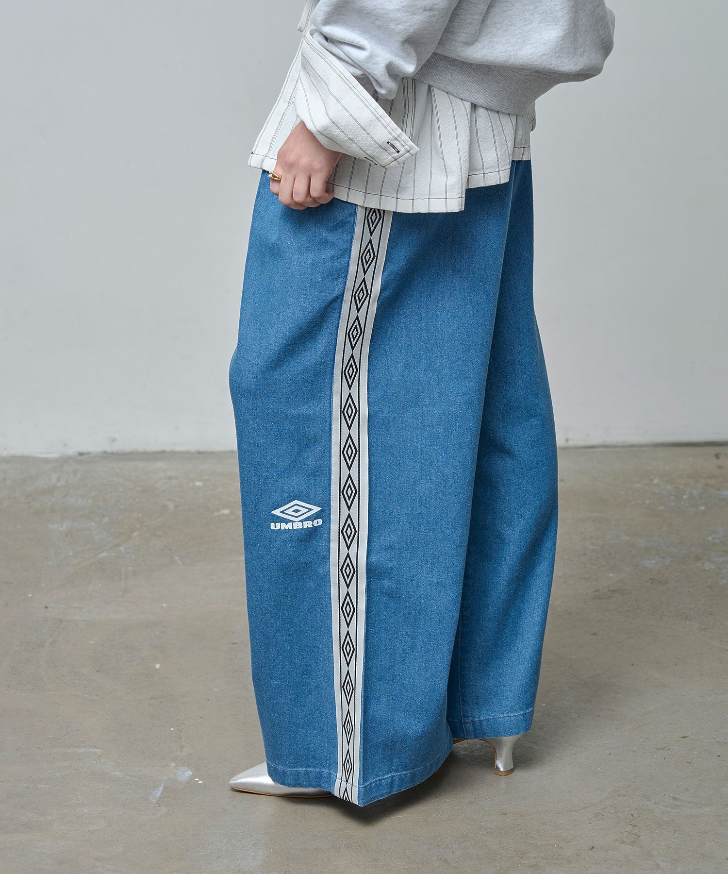UMBRO/DENIM WIDE PANTS