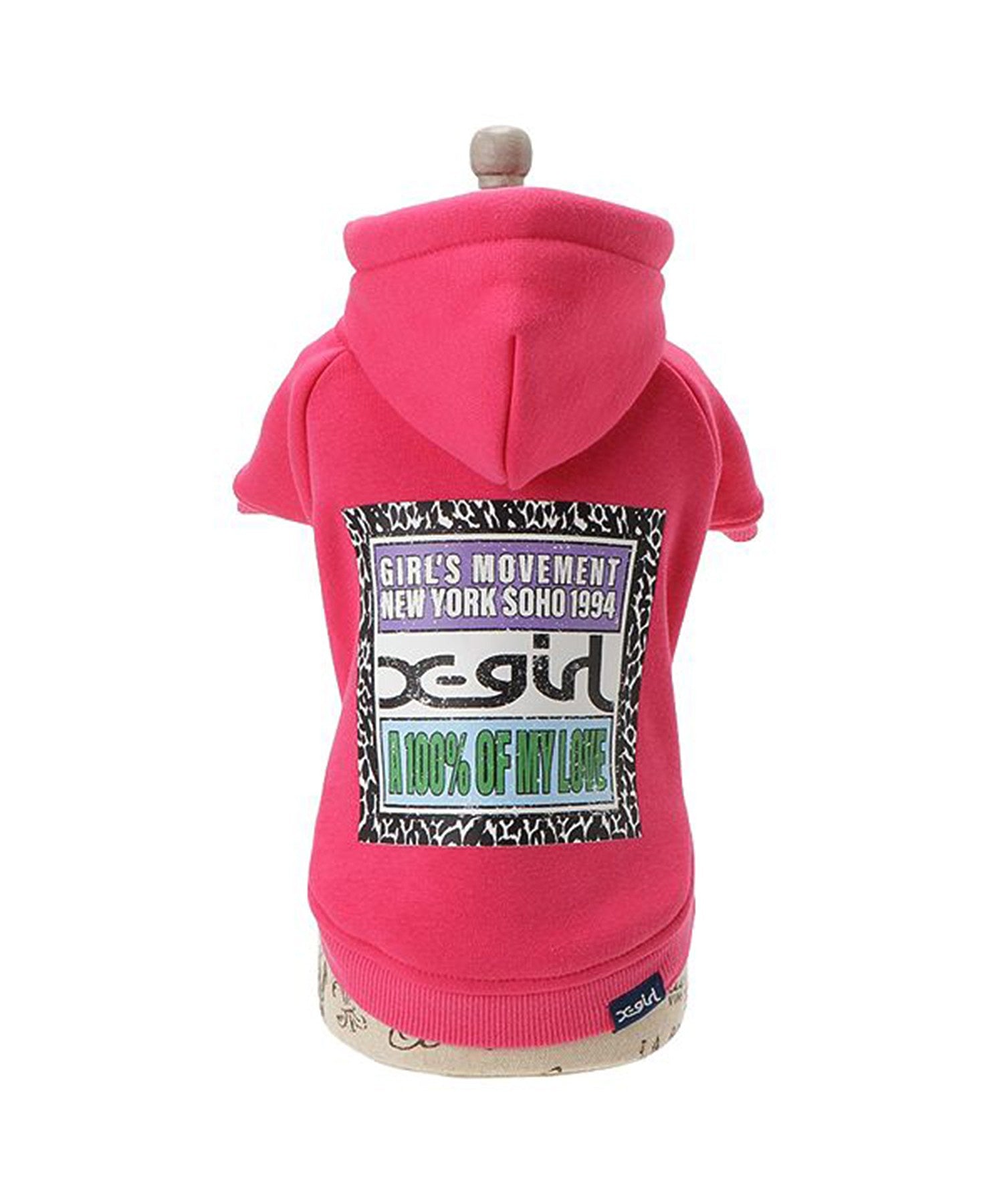 【X-girl DOGWEAR】ヒョウ柄ボックスロゴパーカー