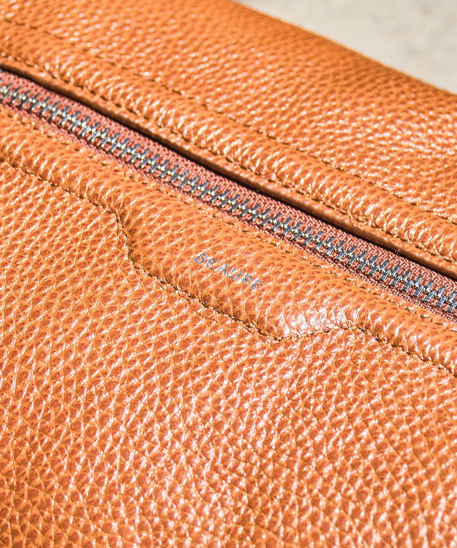 BEAURE/LEATHER BIG SHOULDER BAG