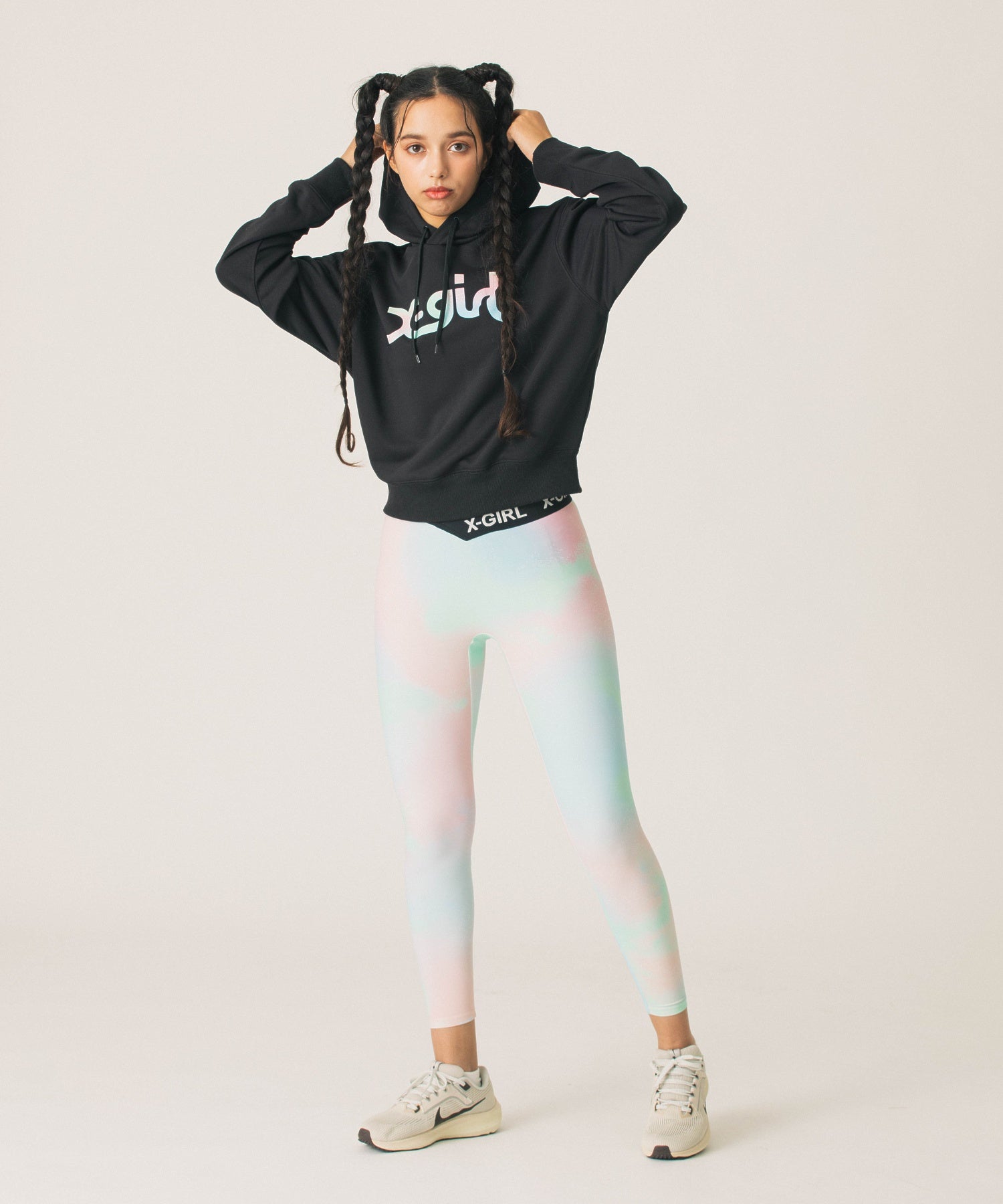 MARBLE LOGO SHORT HOODIE SWEATSHIRT