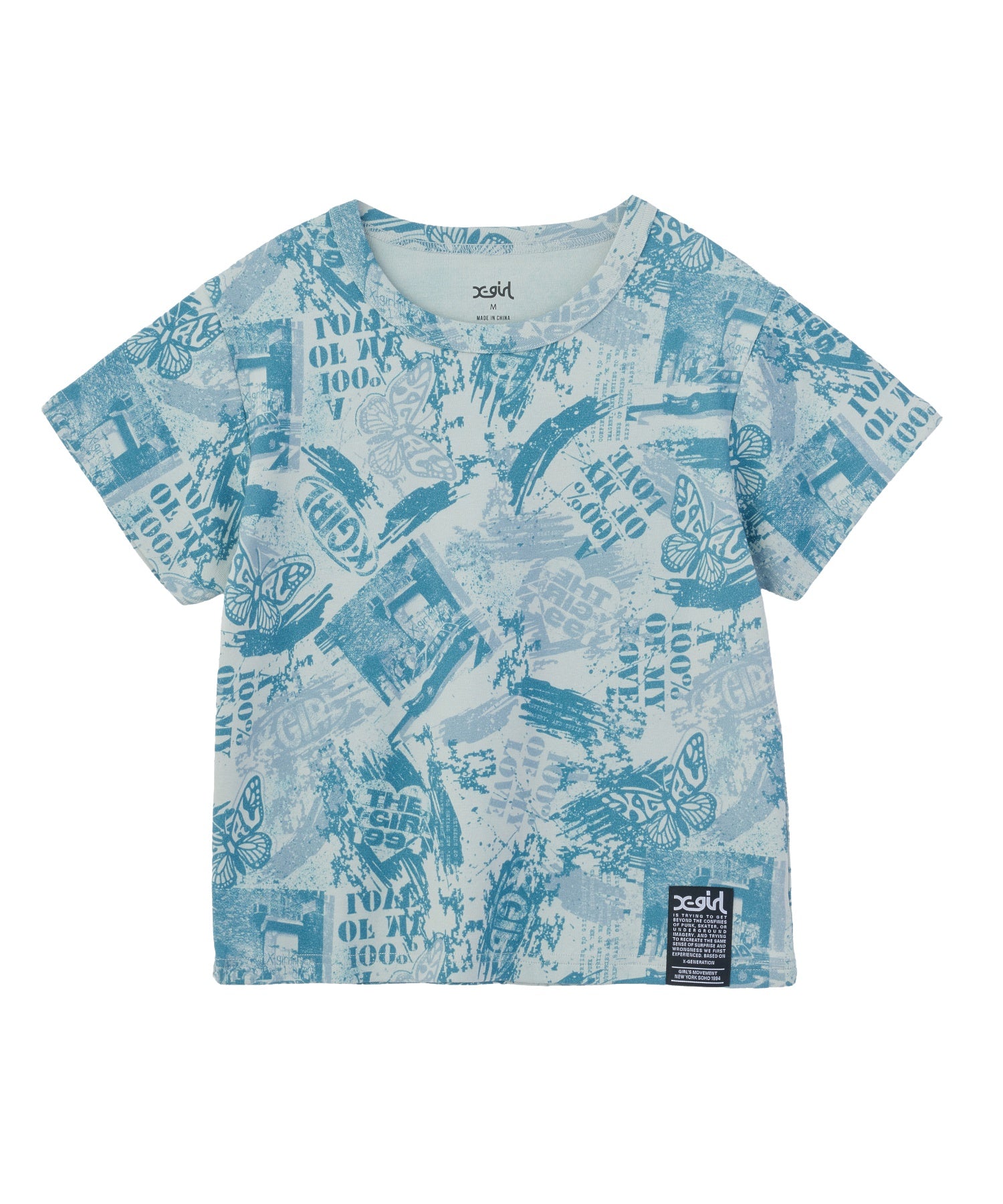 BRUSHED COLLAGE GRAPHIC S/S BABY TEE