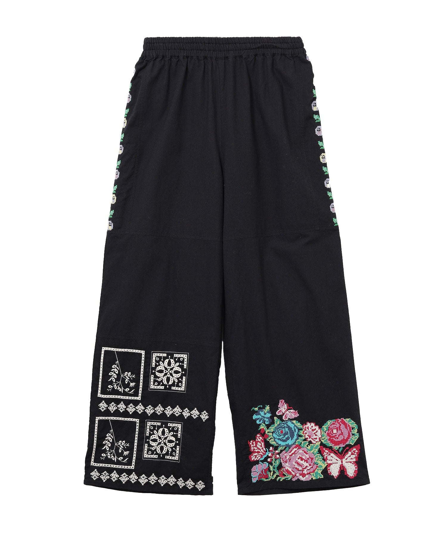 FLOWER EMBROIDARY EASY PANTS