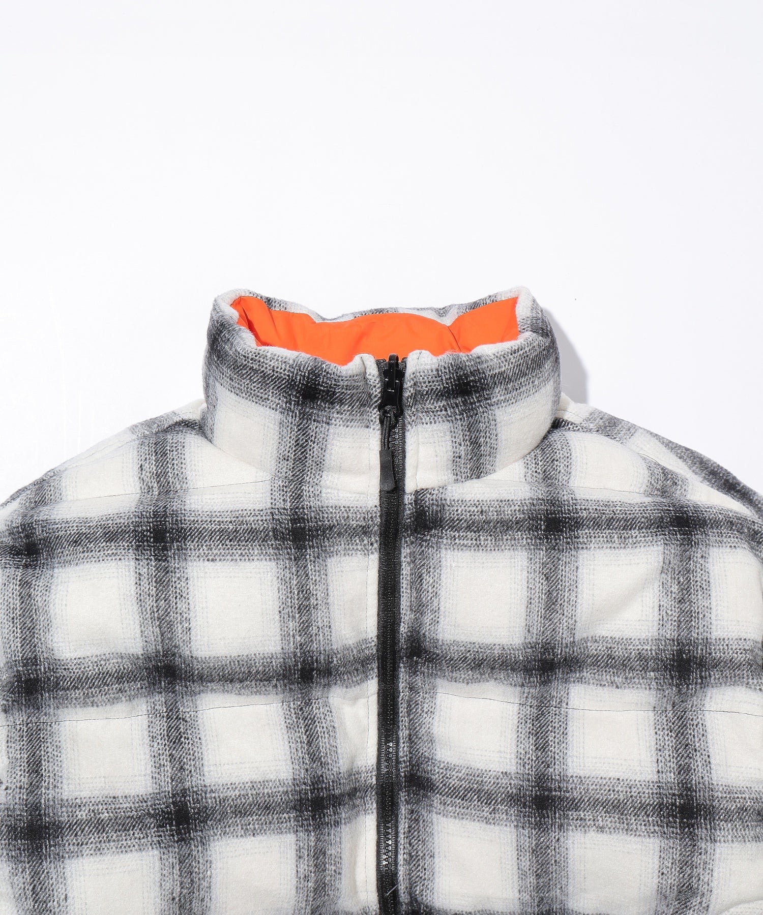 BUTTER/バター/Reversible Plaid Puffer Jacket