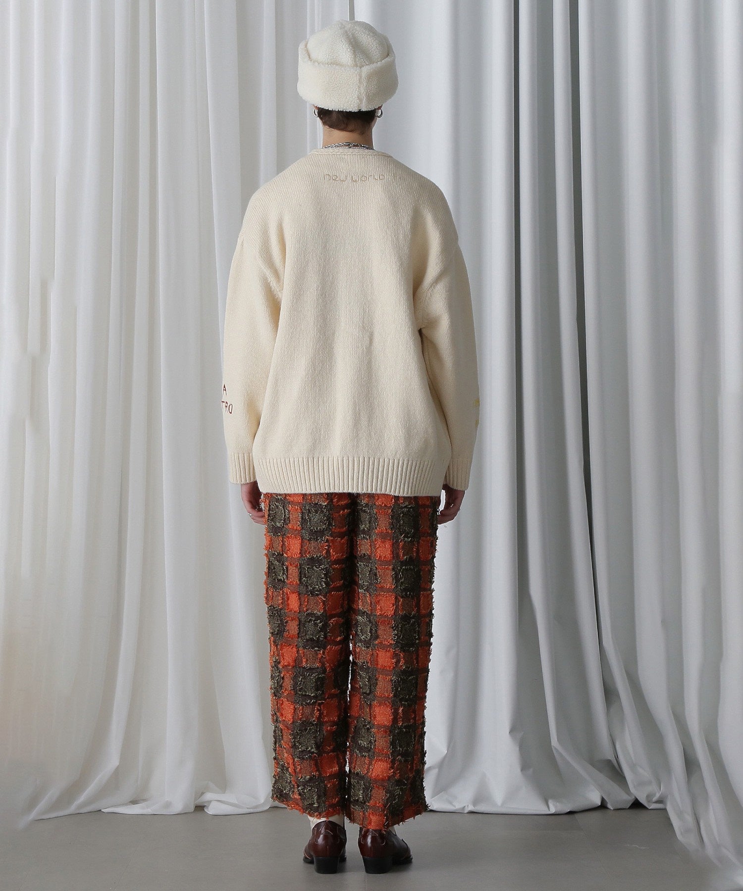 GENE HEAVENS/エンブロイダリー カレッジニットカーディガン