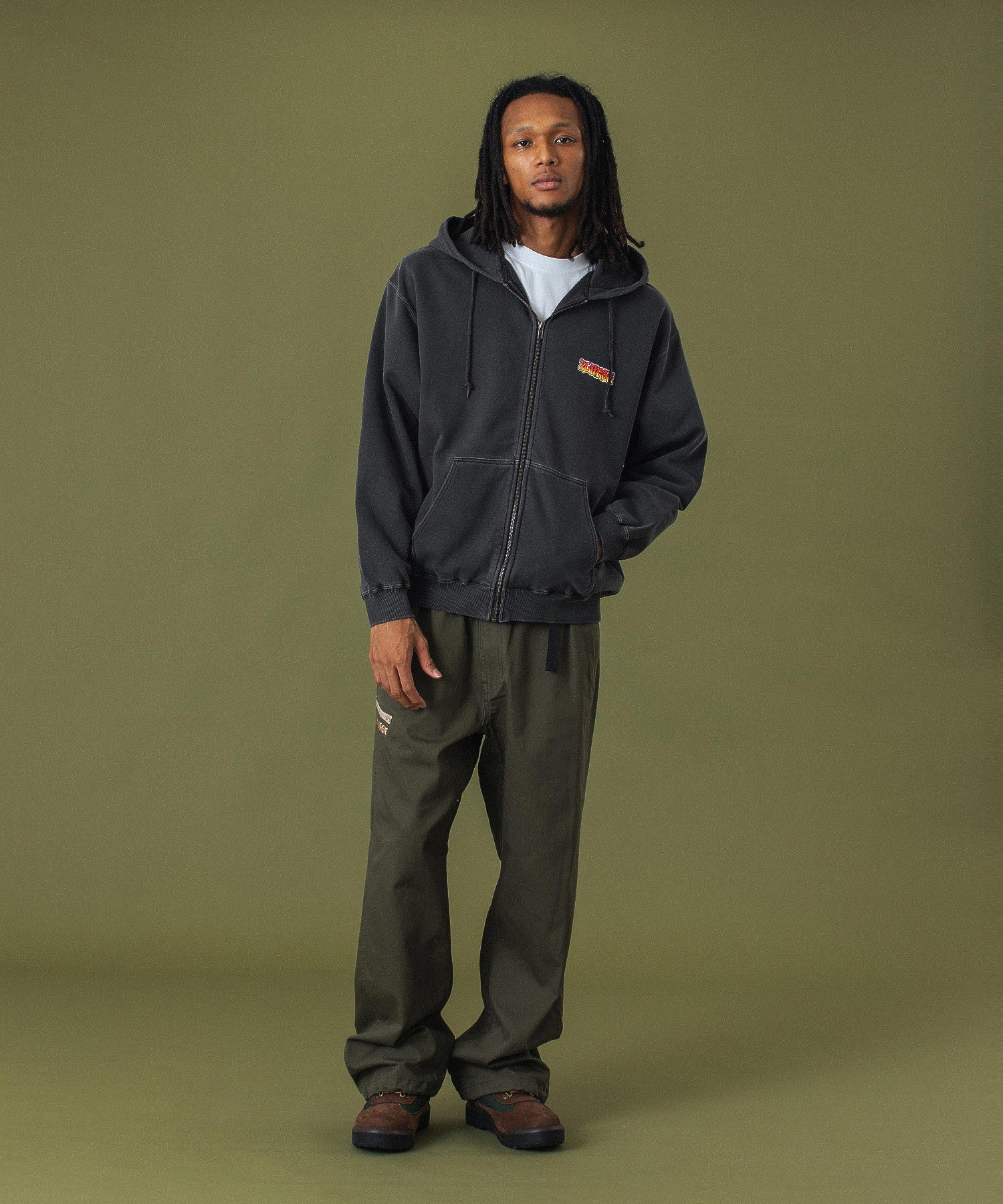 PIGMENTDYE INDY GRAB ZIP HOODED SWEAT SHIRT