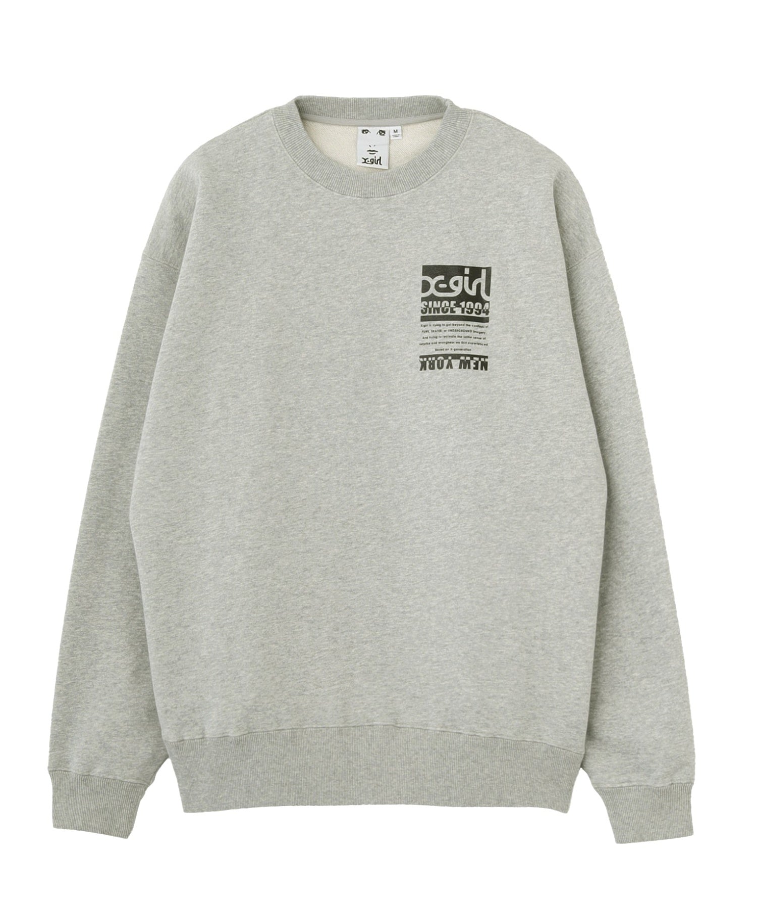 BI COLOR BOX LOGO CREWNECK SWEAT TOP