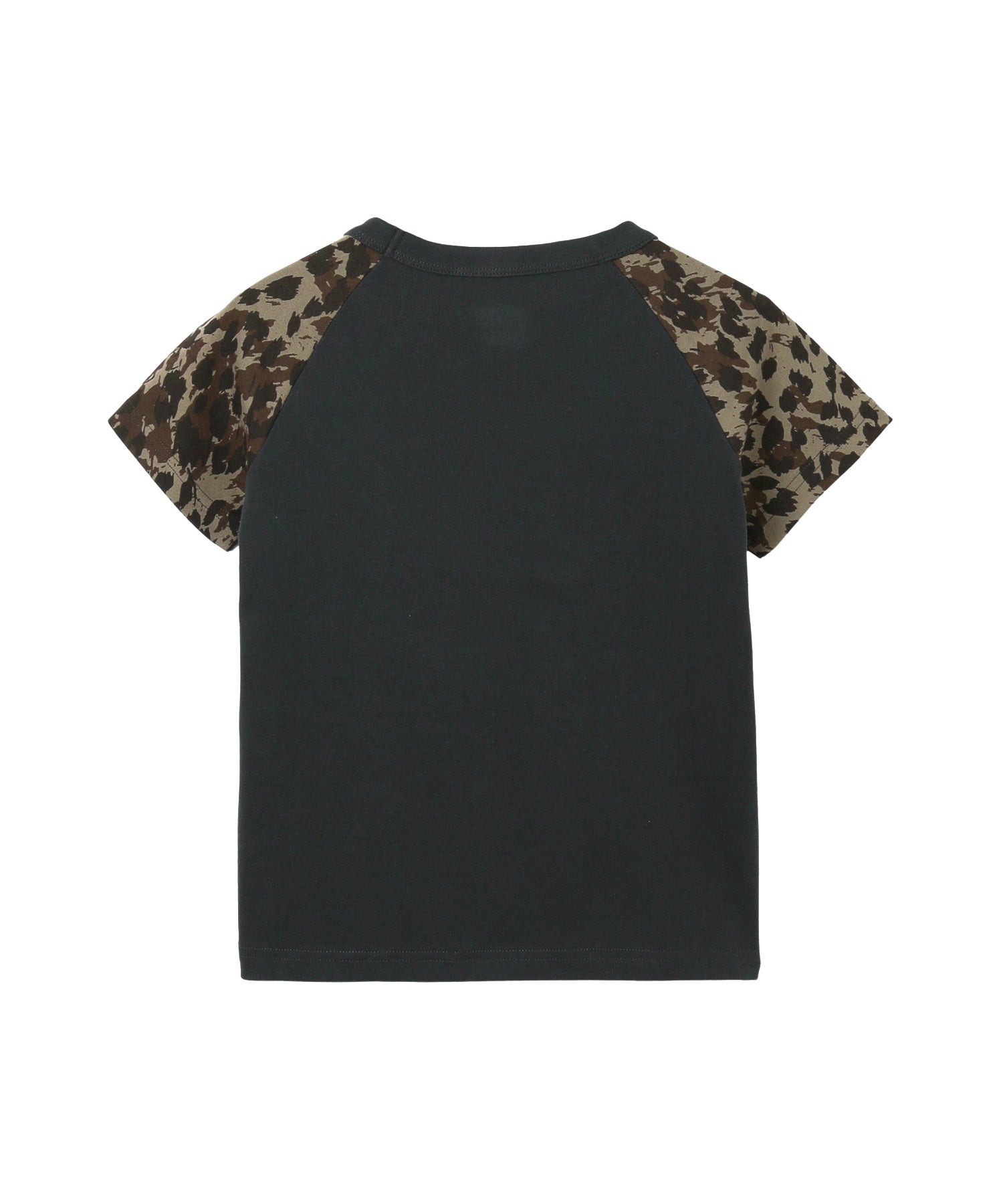 LEOPARD MIX RAGLAN S/S BABY TEE