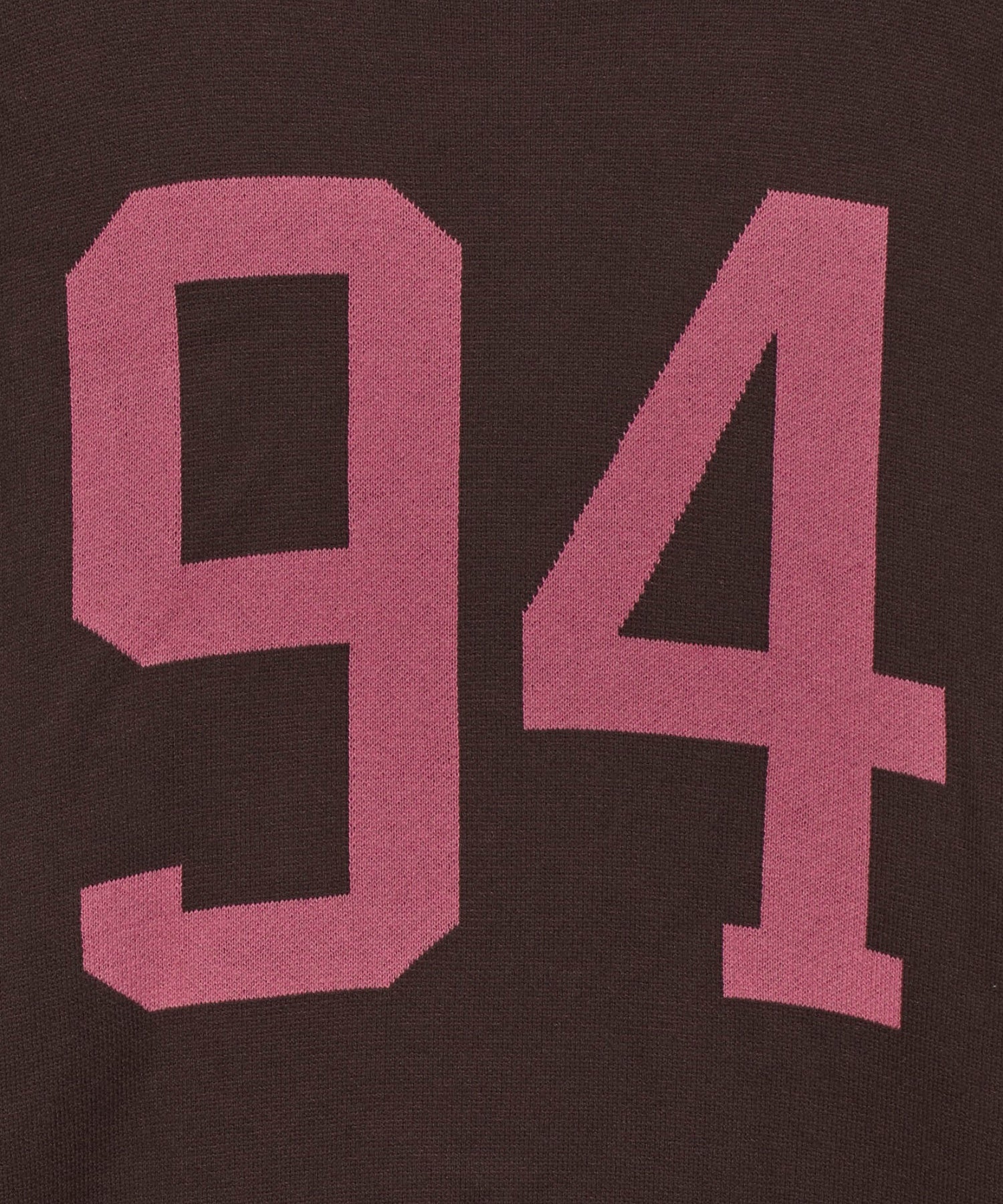 NUMBERING JACQUARD KNIT TOP