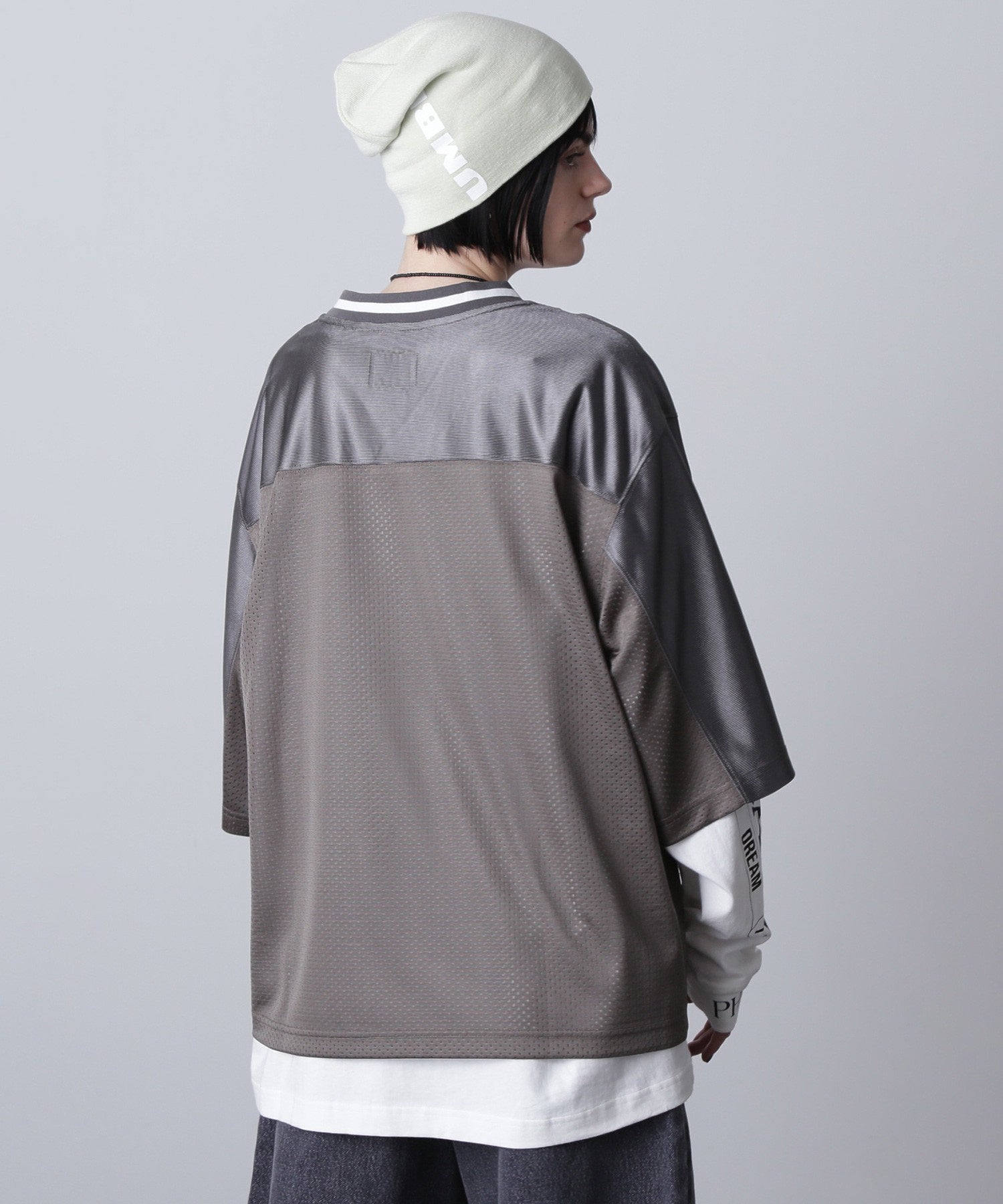 OKIRAKU×ROSE BUD/メッシュフットボールT