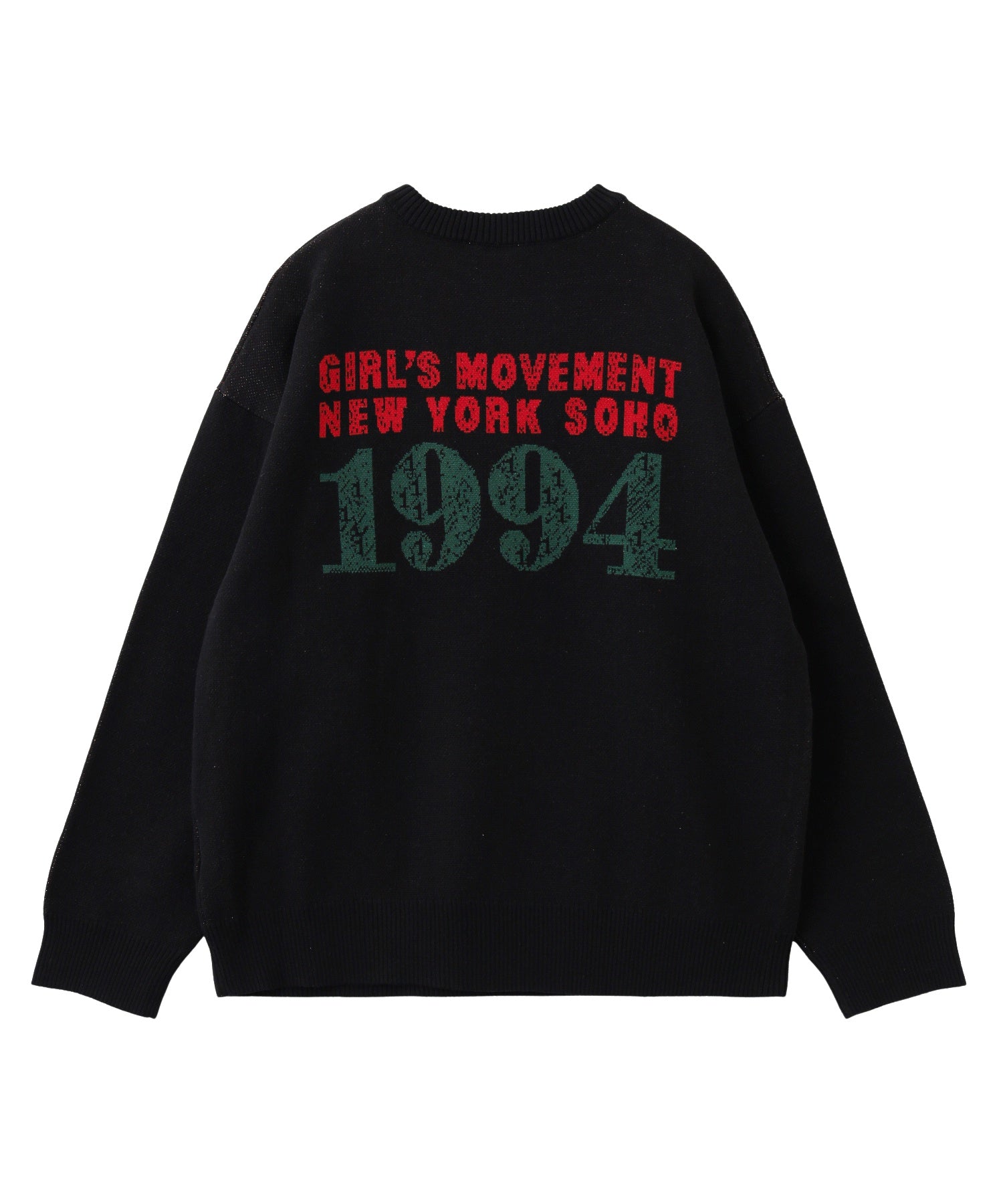 SCRATCHED LOGO JACQUARD KNIT TOP