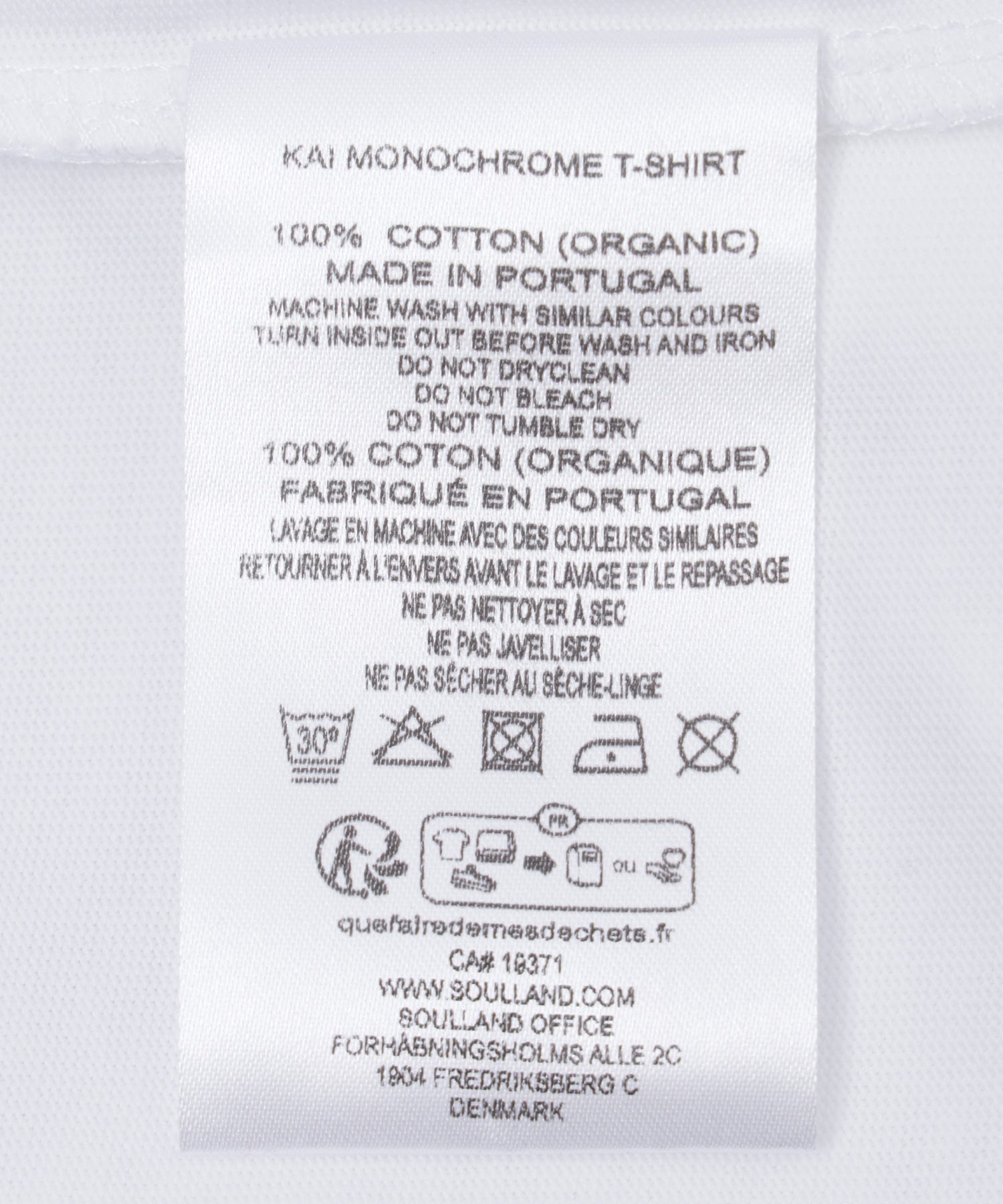 SOULLAND/ソウルランド/KAI monochrome T-shirt 61007-1063