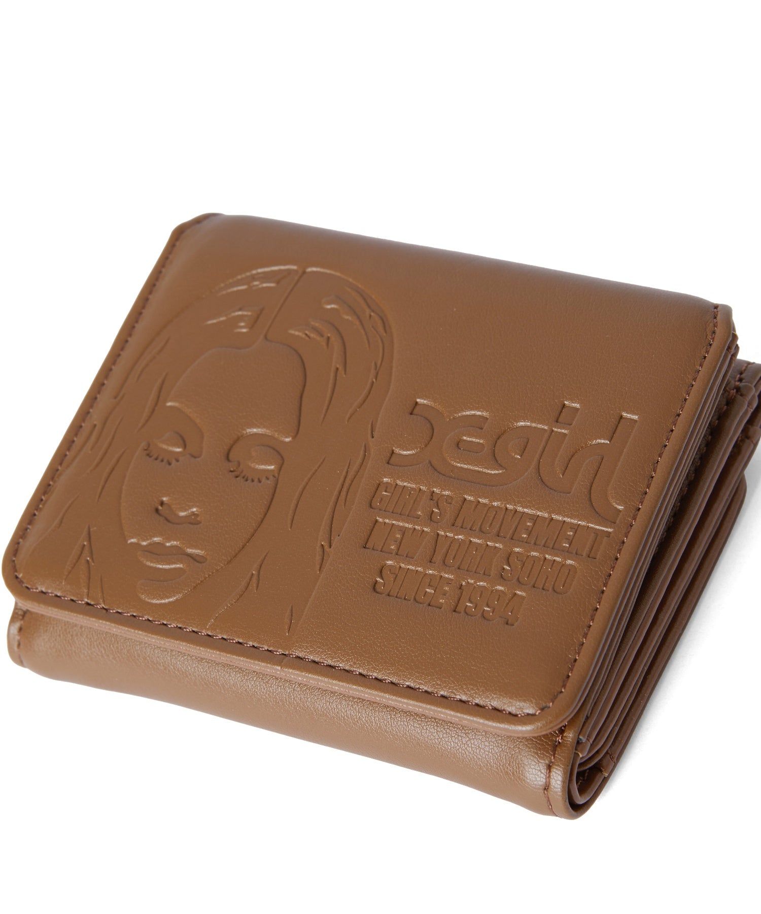 EMBOSSED FACE MINI WALLET