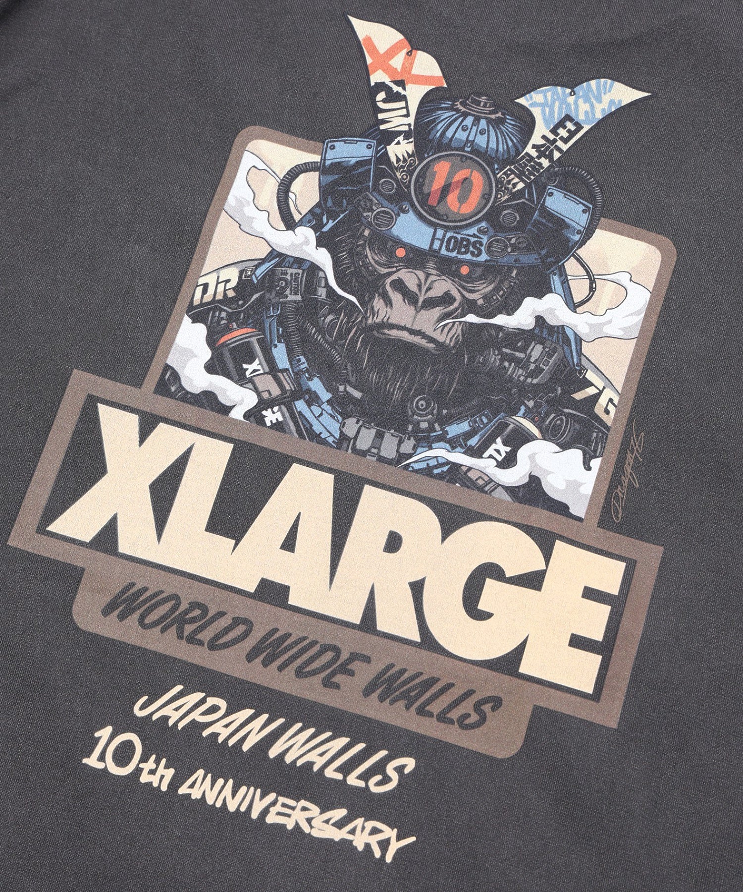 XLARGE x Dragon76 x JAPAN WALLS S/S TEE calif-ART