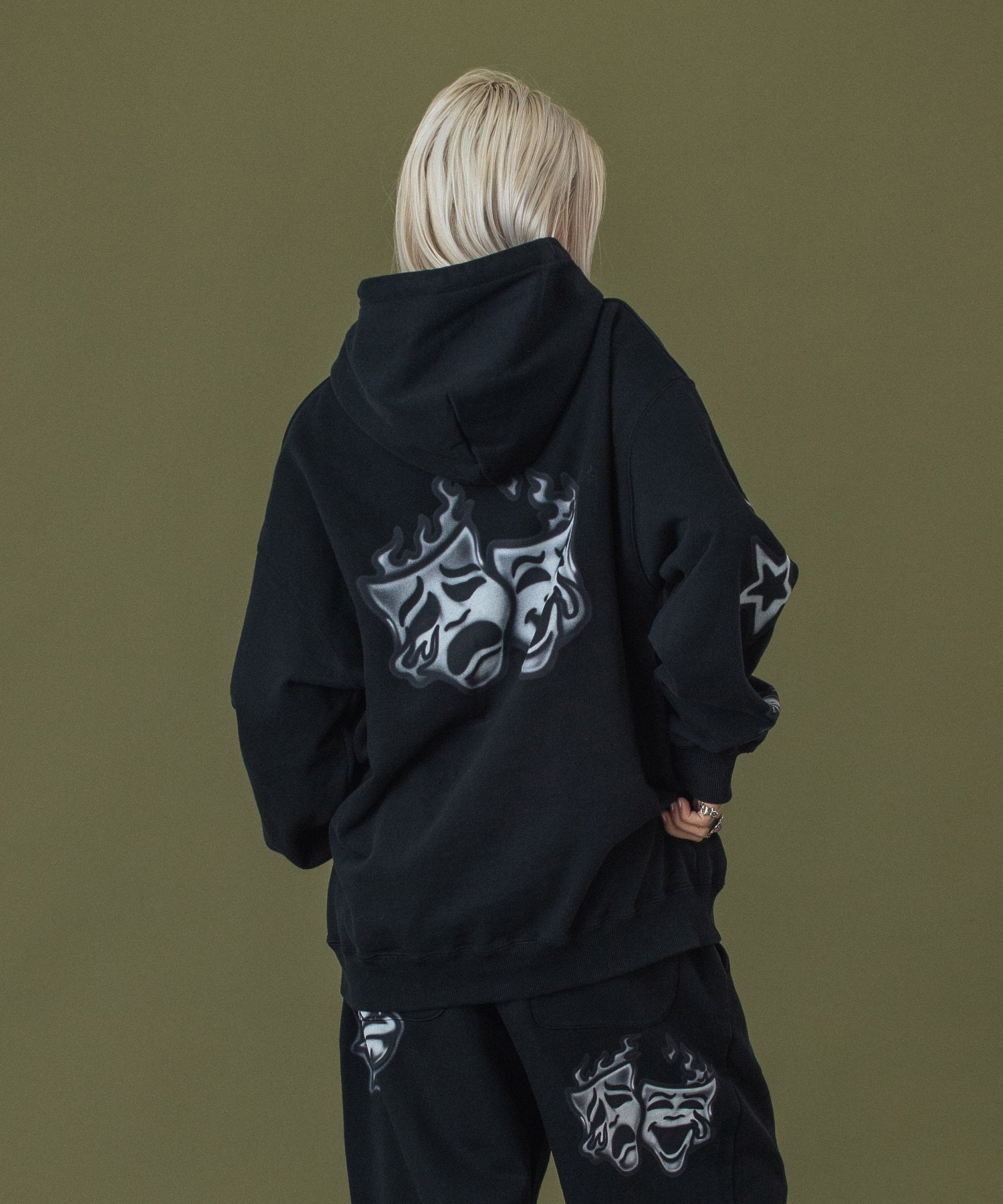 AIRBRUSH PULLOVER HOODED SWEATSHIRT
