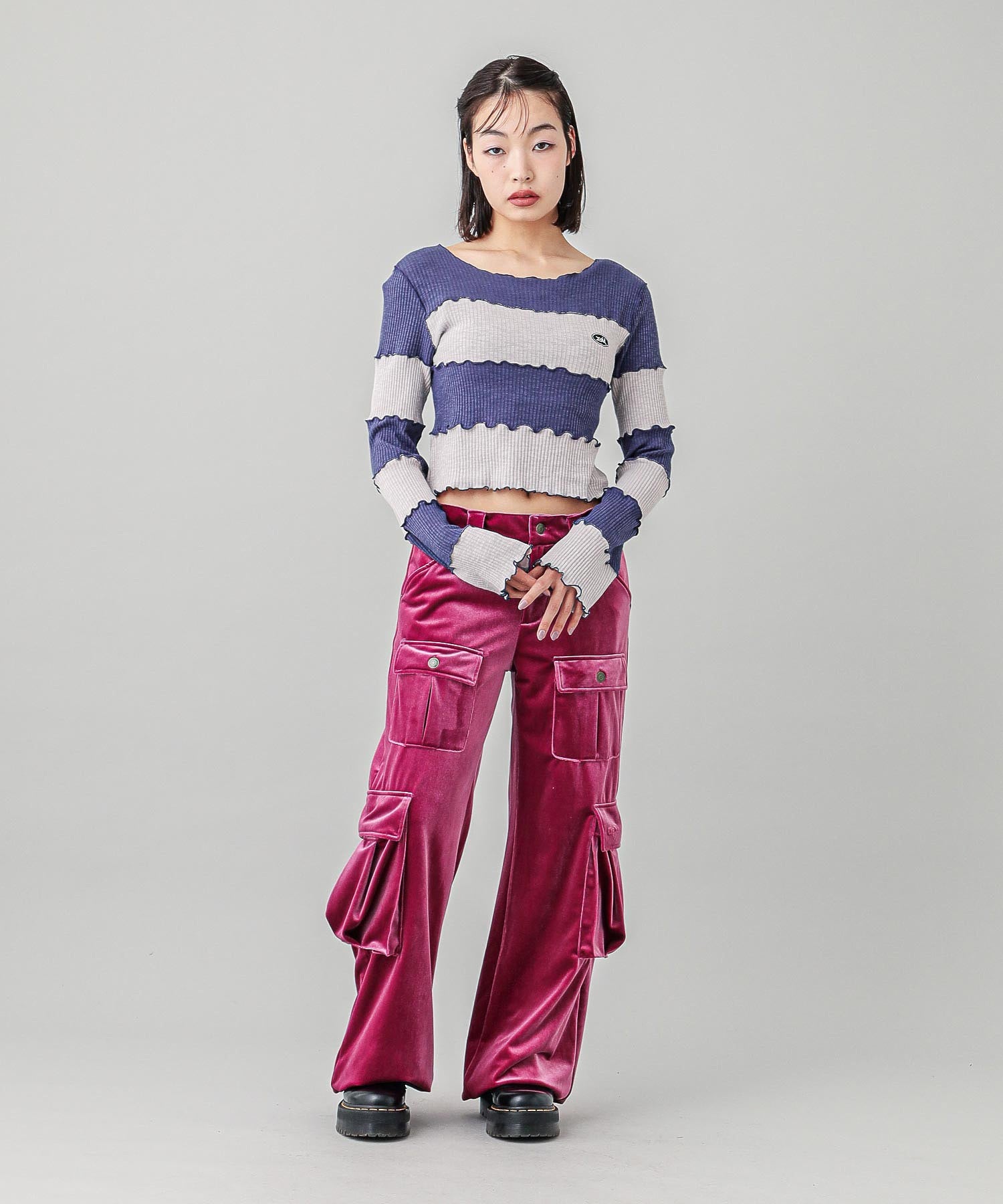 STRIPED CROPPED TOP