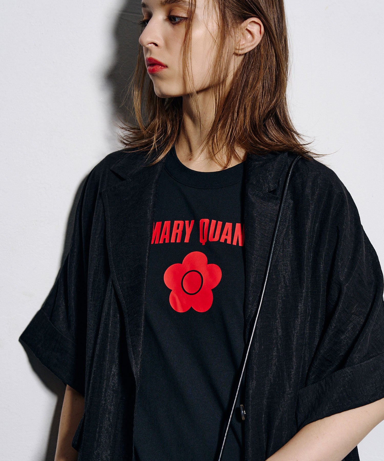 【ROSE BUD別注】MARY QUANT/BASIC LOGO TEE