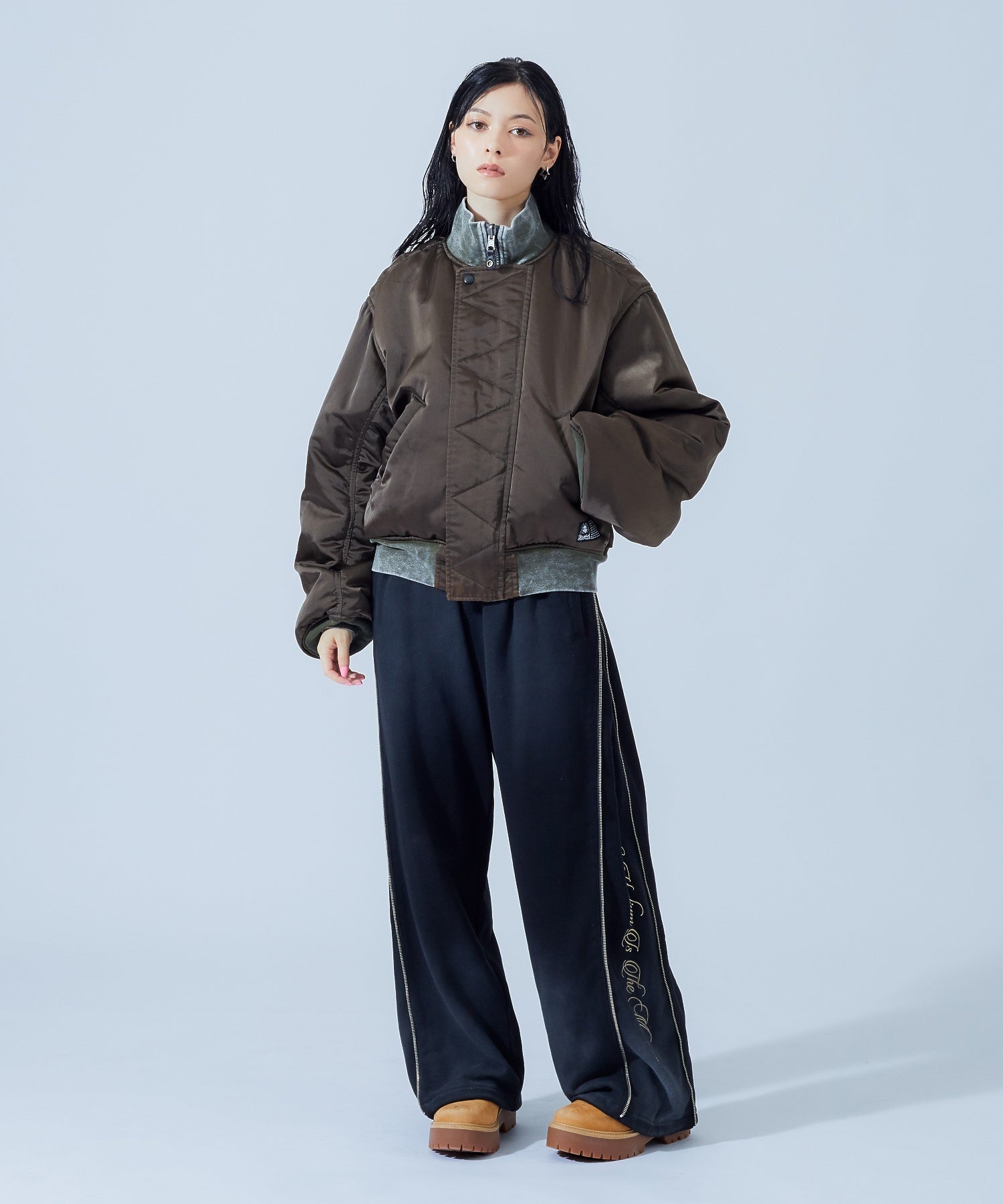 FADED SIDE ZIP SWEATPANTS