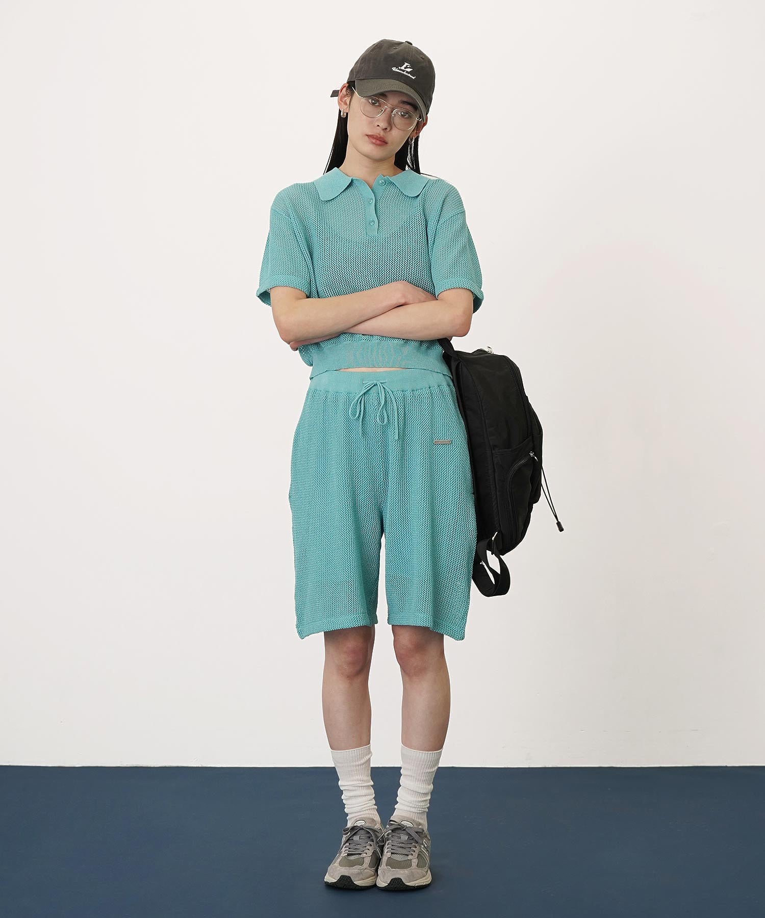メッシュニットポロシャツ