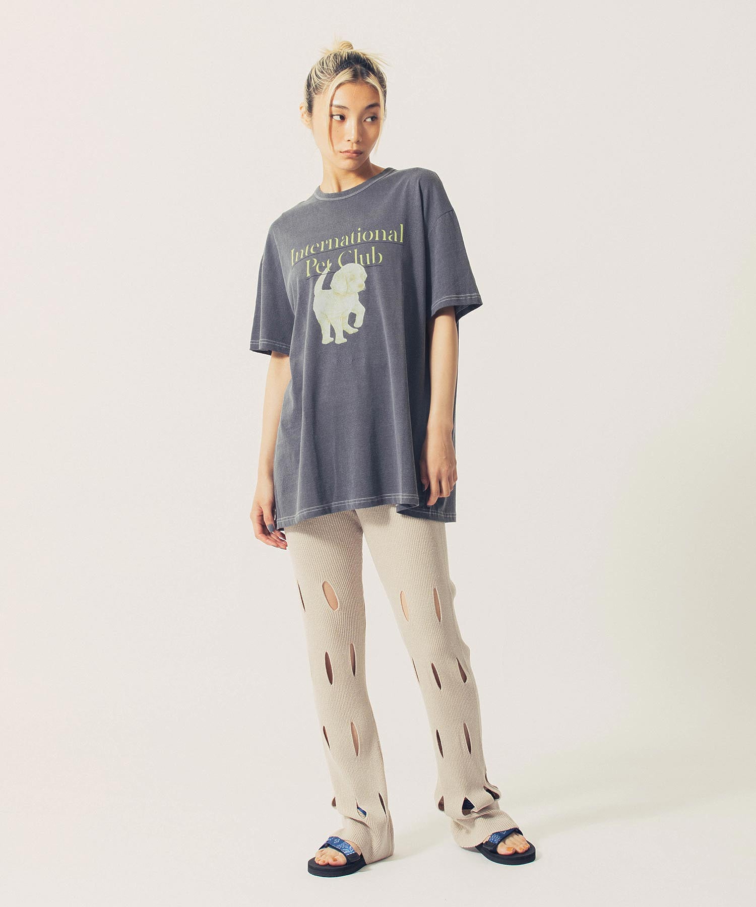 THE OPEN PRODUCT /ザオープンプロダクト/PET CLUB COTTON T-SHIRT TO212TS001