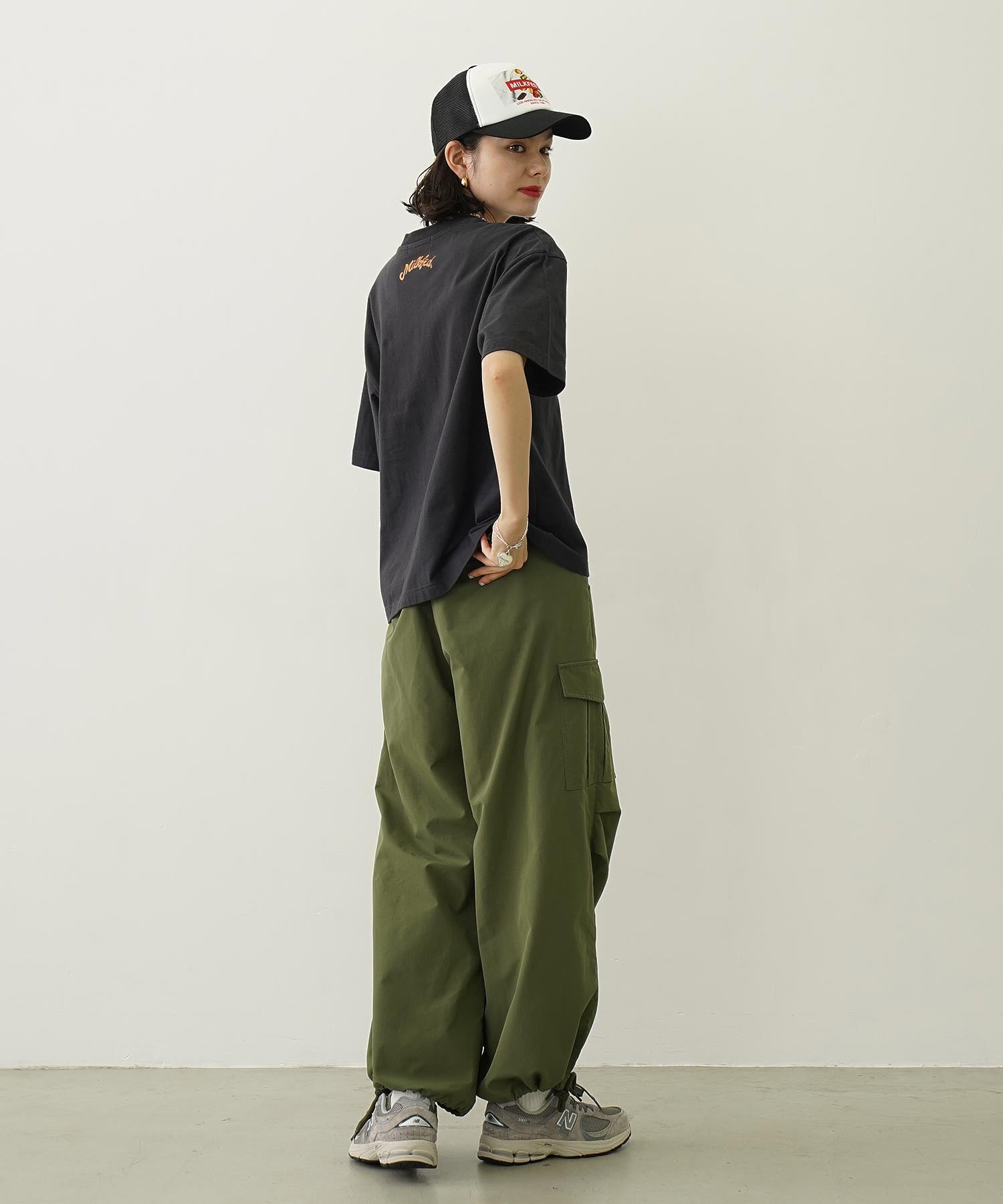 MILITARY WIDE LEG PANTS