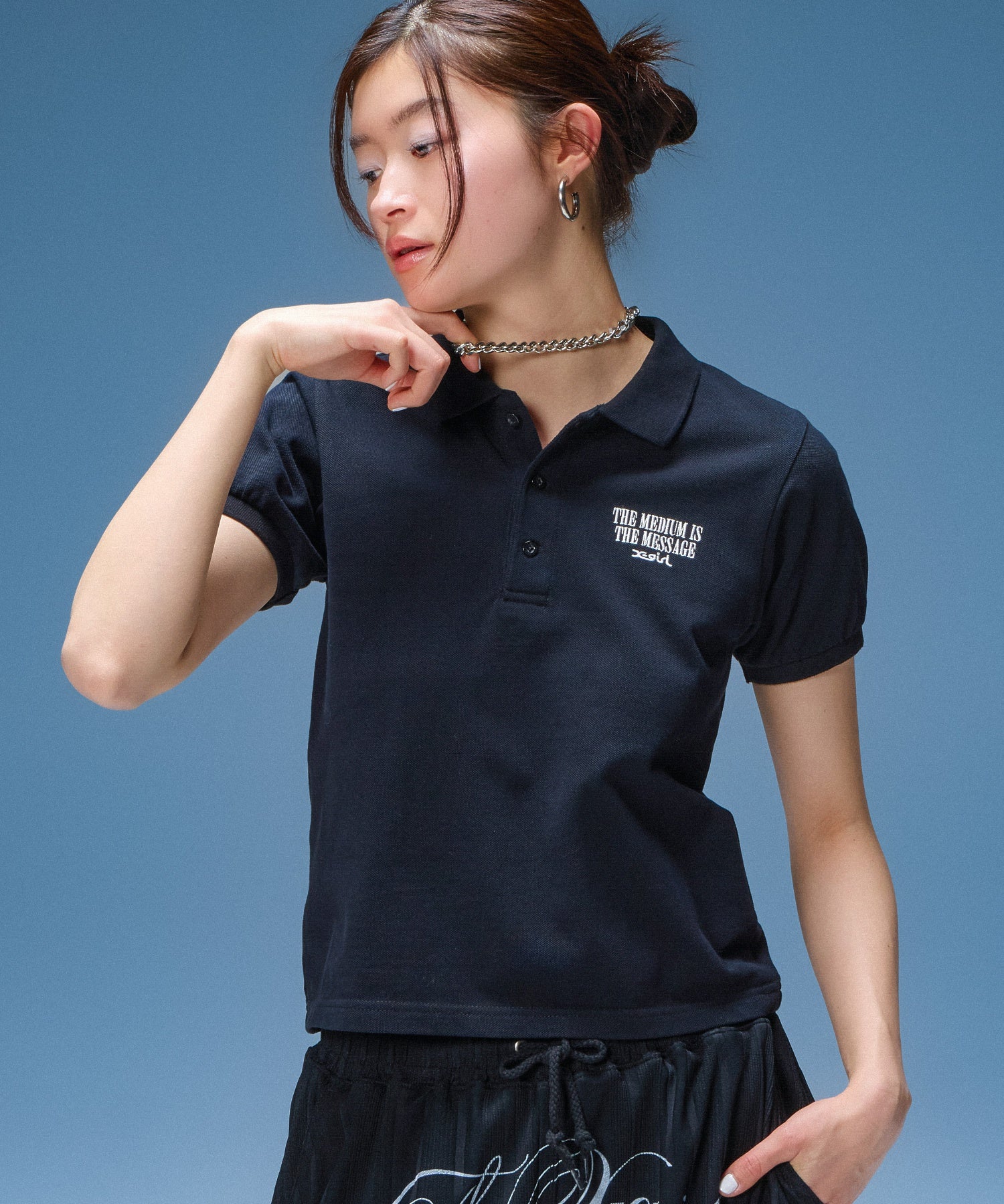 VINTAGE LABEL FACE BABY POLO TOP