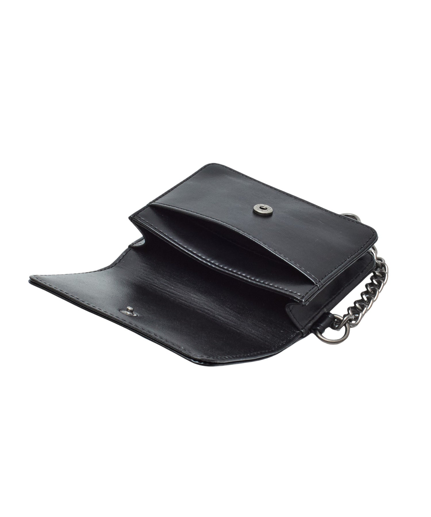 METAL XG EMBLEM FAUX LEATHER CARD CASE