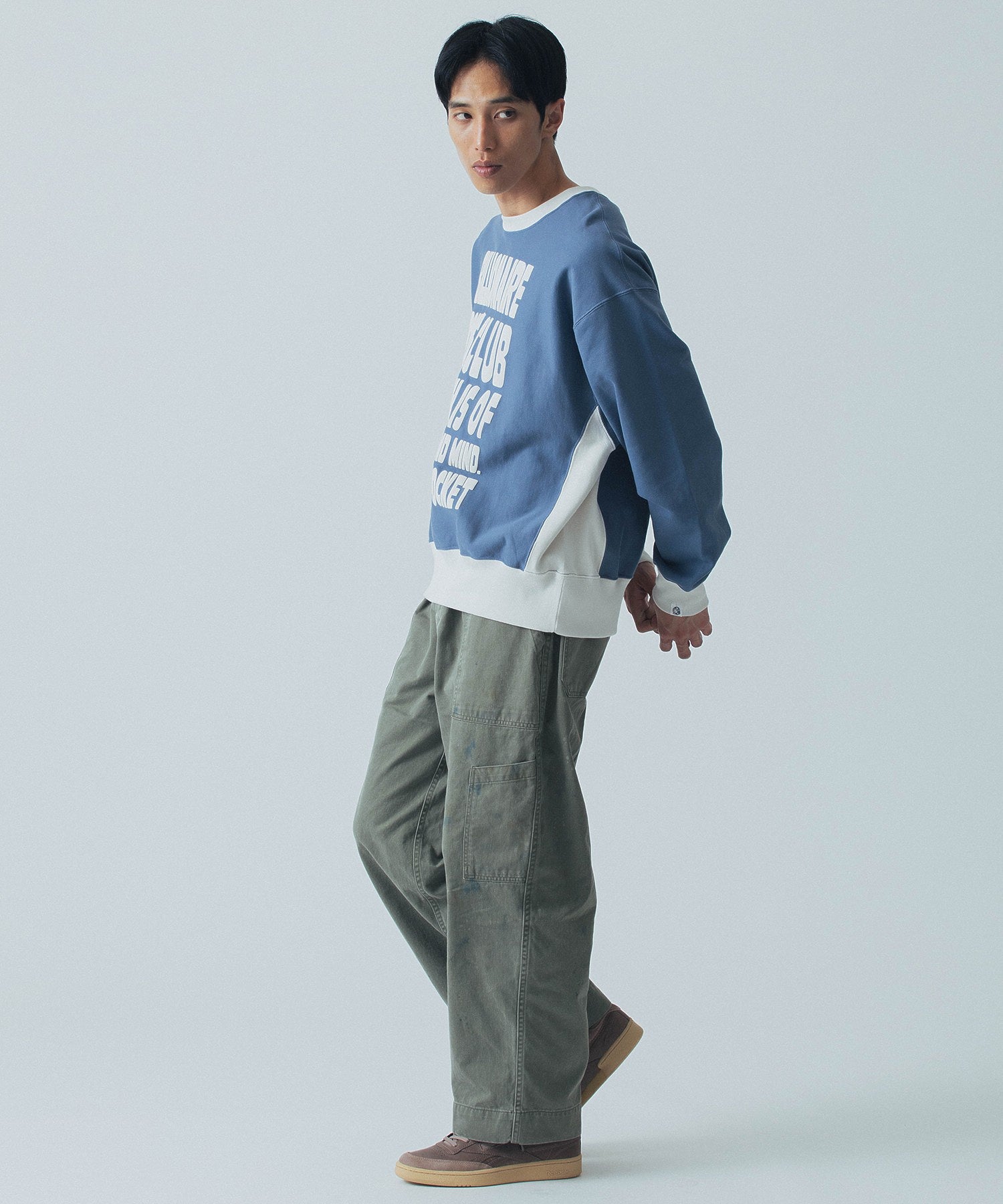 BILLIONAIRE BOYS CLUB/ビリオネア・ボーイズ・クラブ/PUFF PRINT 2TONE COTTON SWEATSHIRT