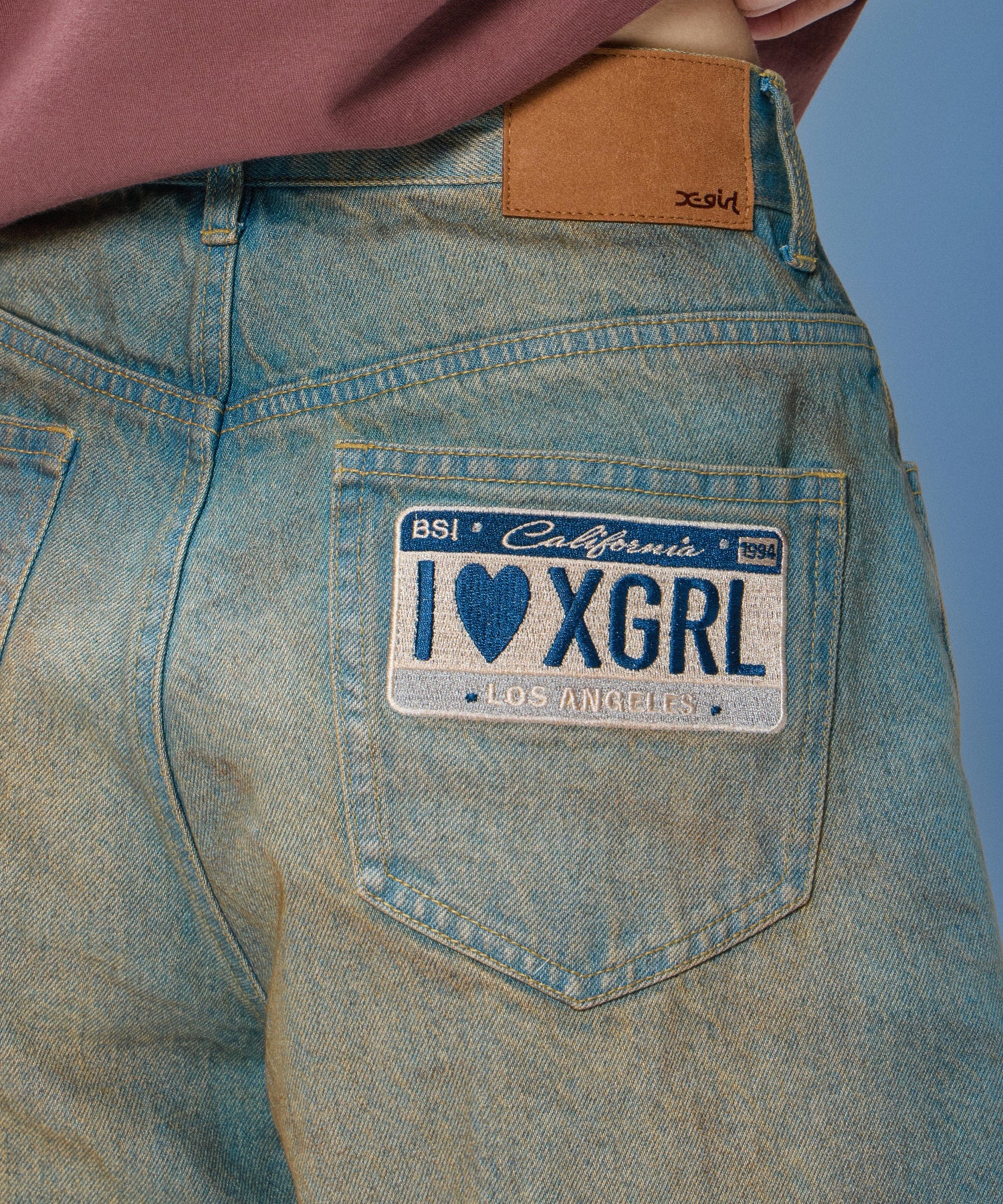 WAXED DENIM SHORTS