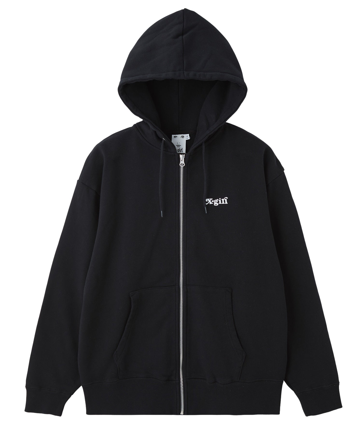 BRUSHED COLLAGE GRAPHIC FACE PATCH ZIP UP SWEAT HOODIE
