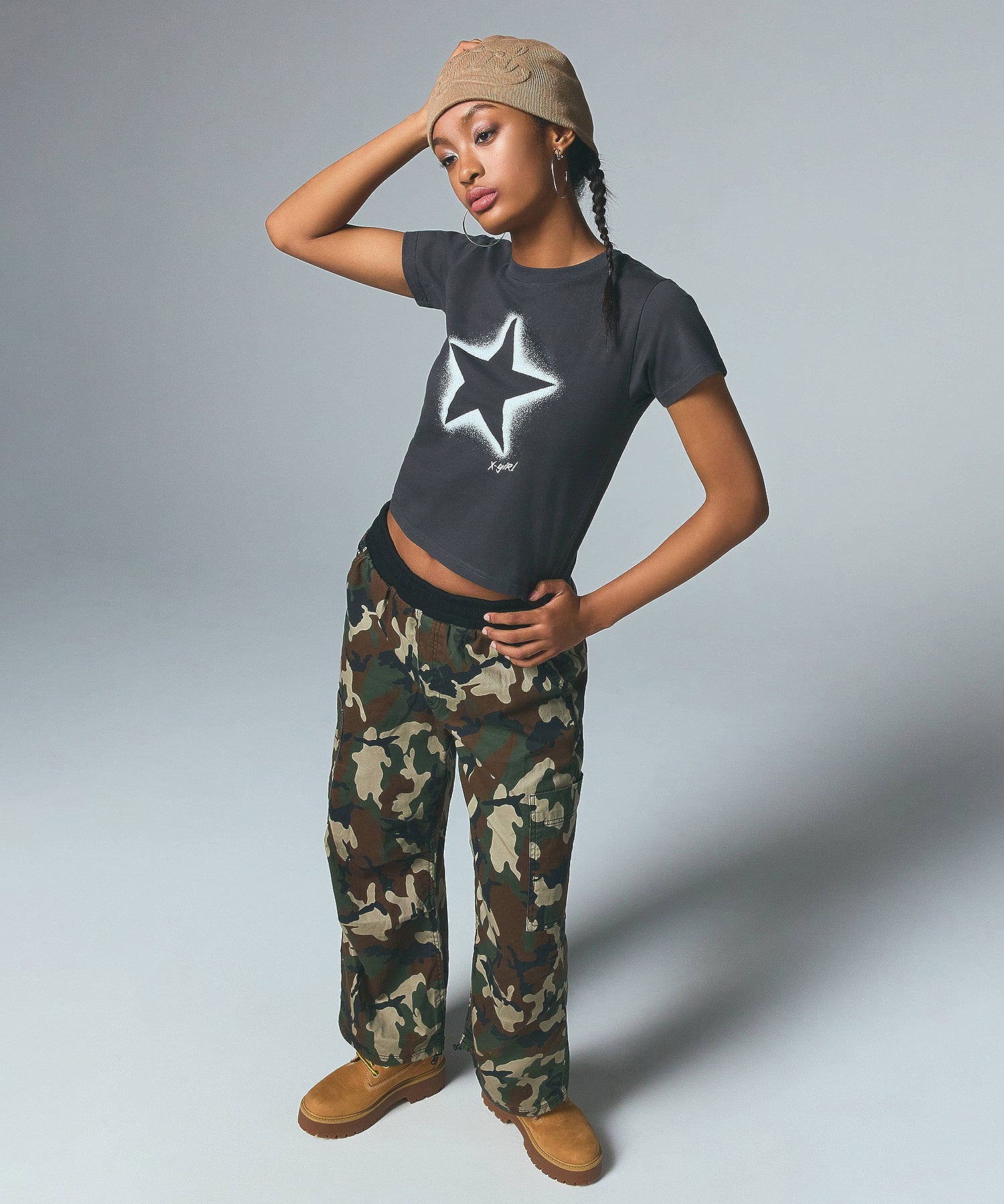 WAIST RIB EASY PANTS