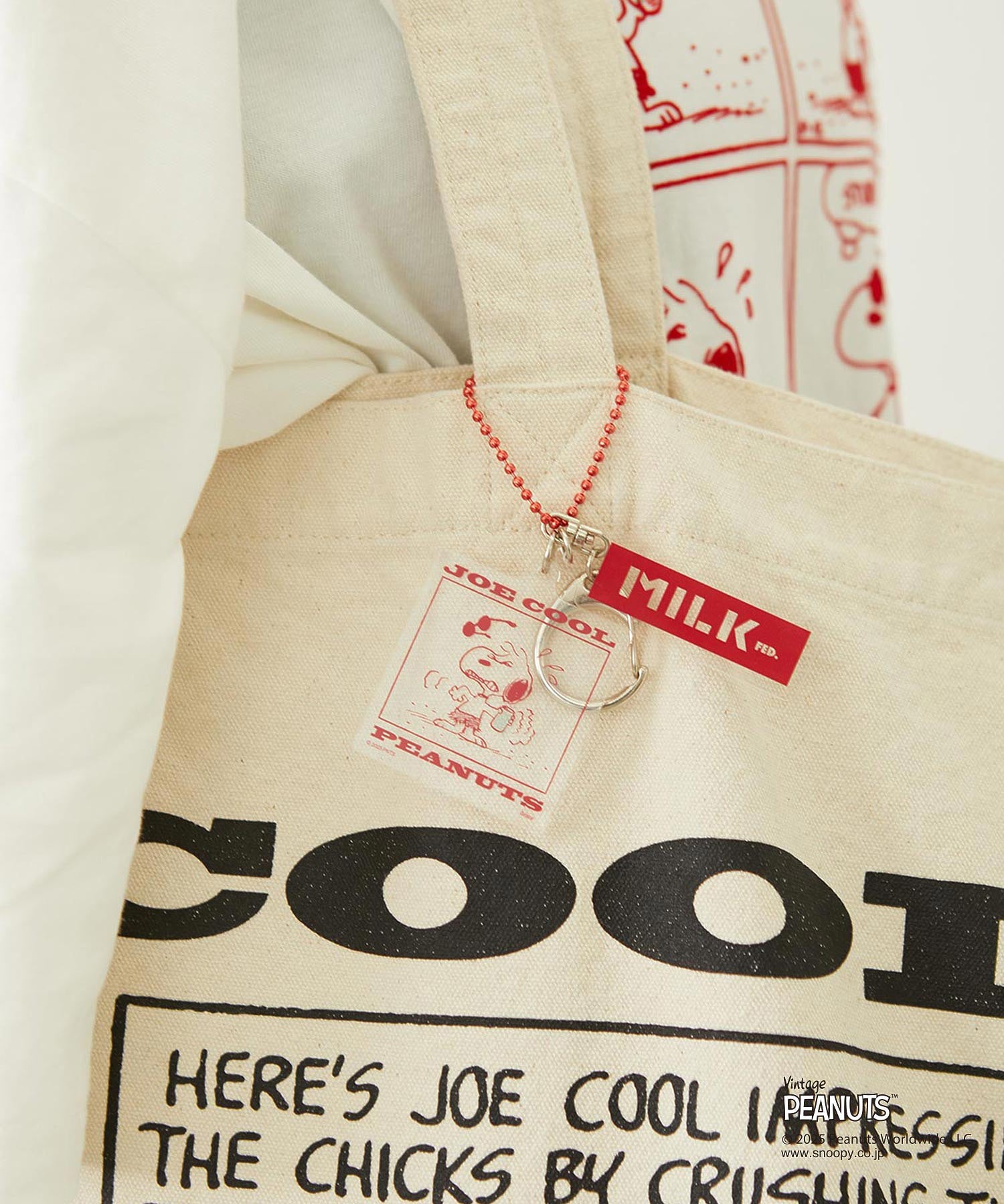 MILKFED. × PEANUTS JOE COOL COMIC KEYCHAIN