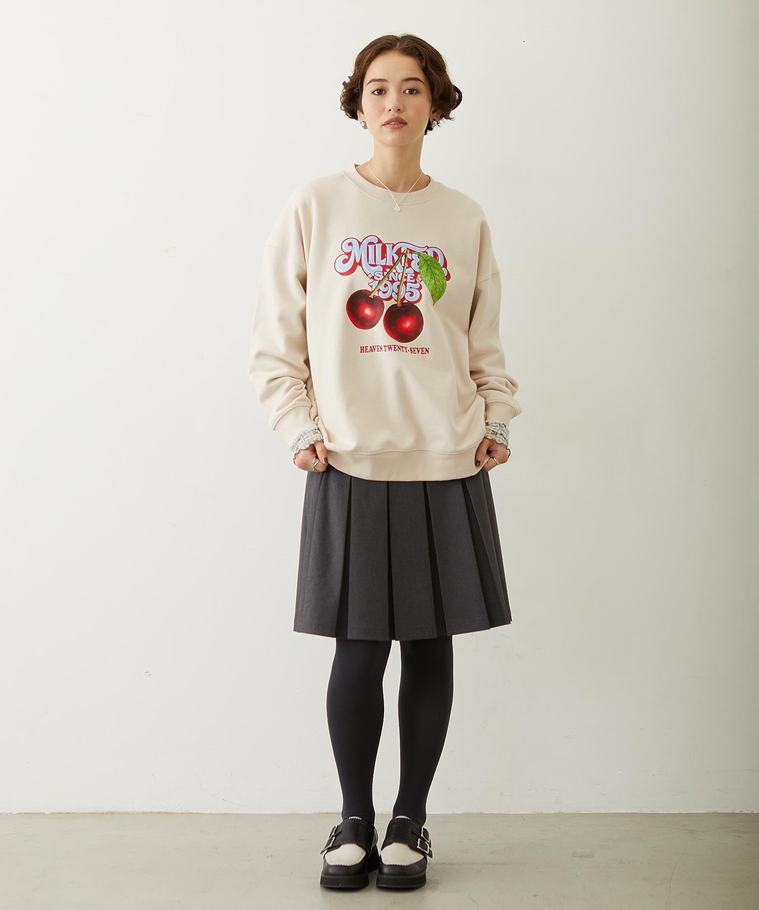 CHERRY LOGO SWEAT TOP