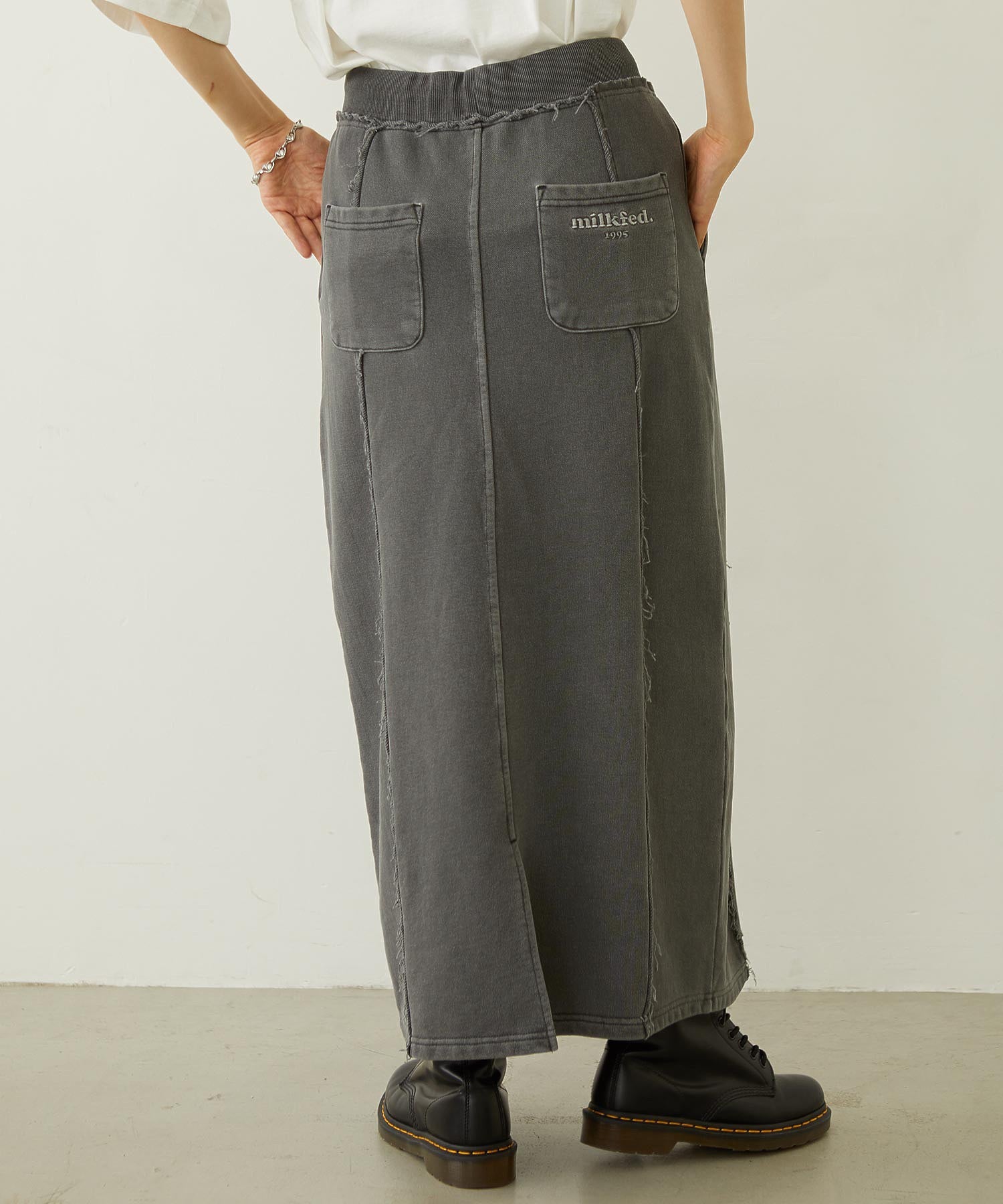 FADED SWEAT LONG SKIRT