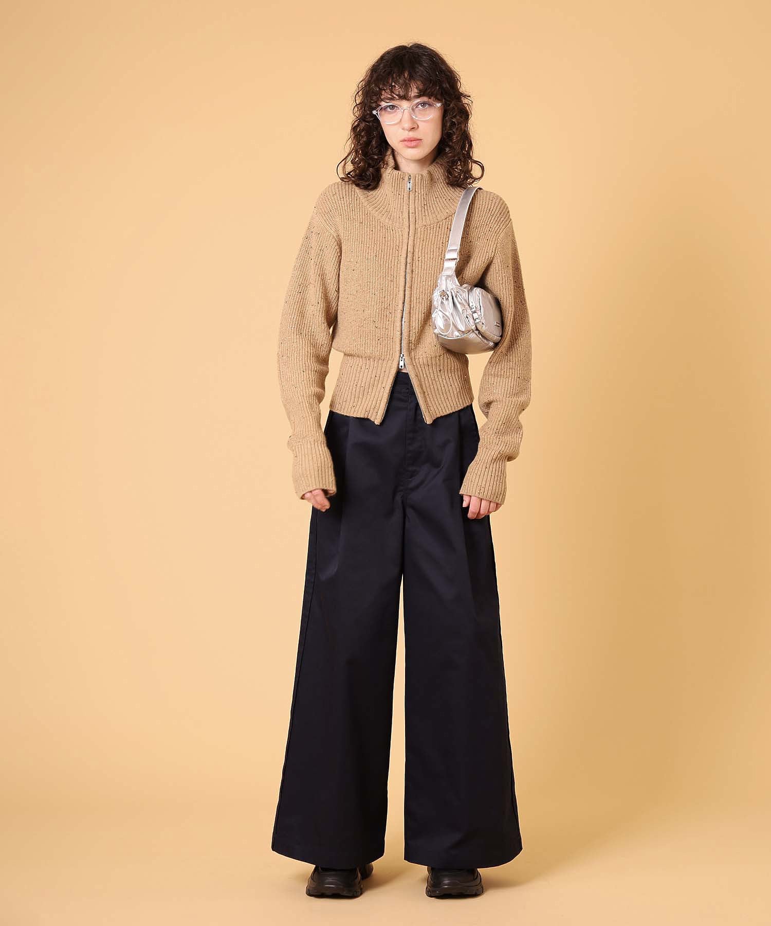 ネップジップアップセーター