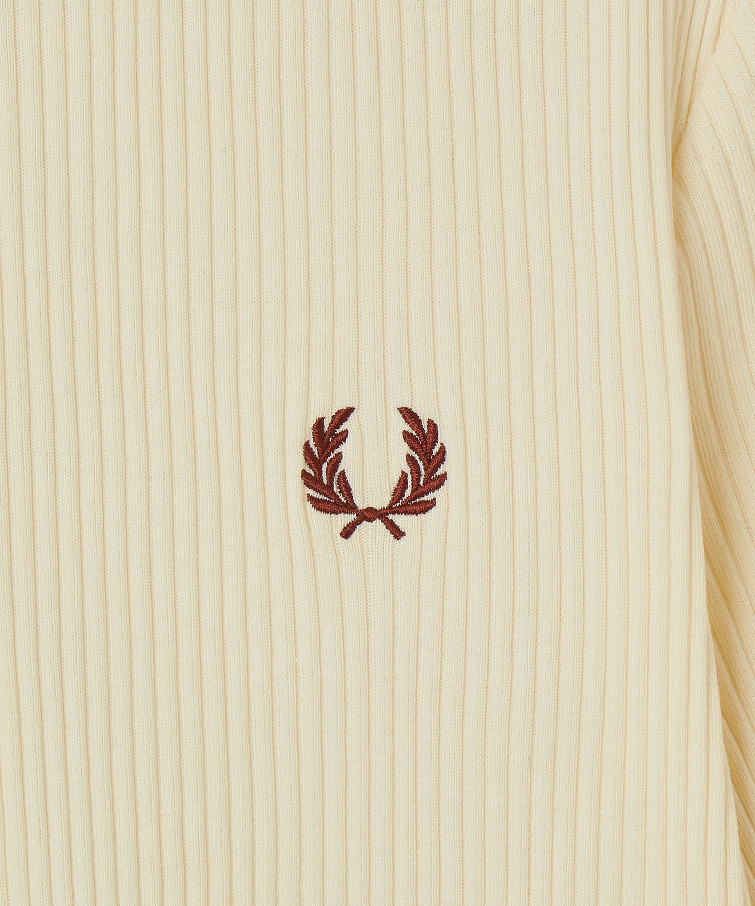 FRED PERRY/BUTTON-THROUGH RIB POLO SHIRT