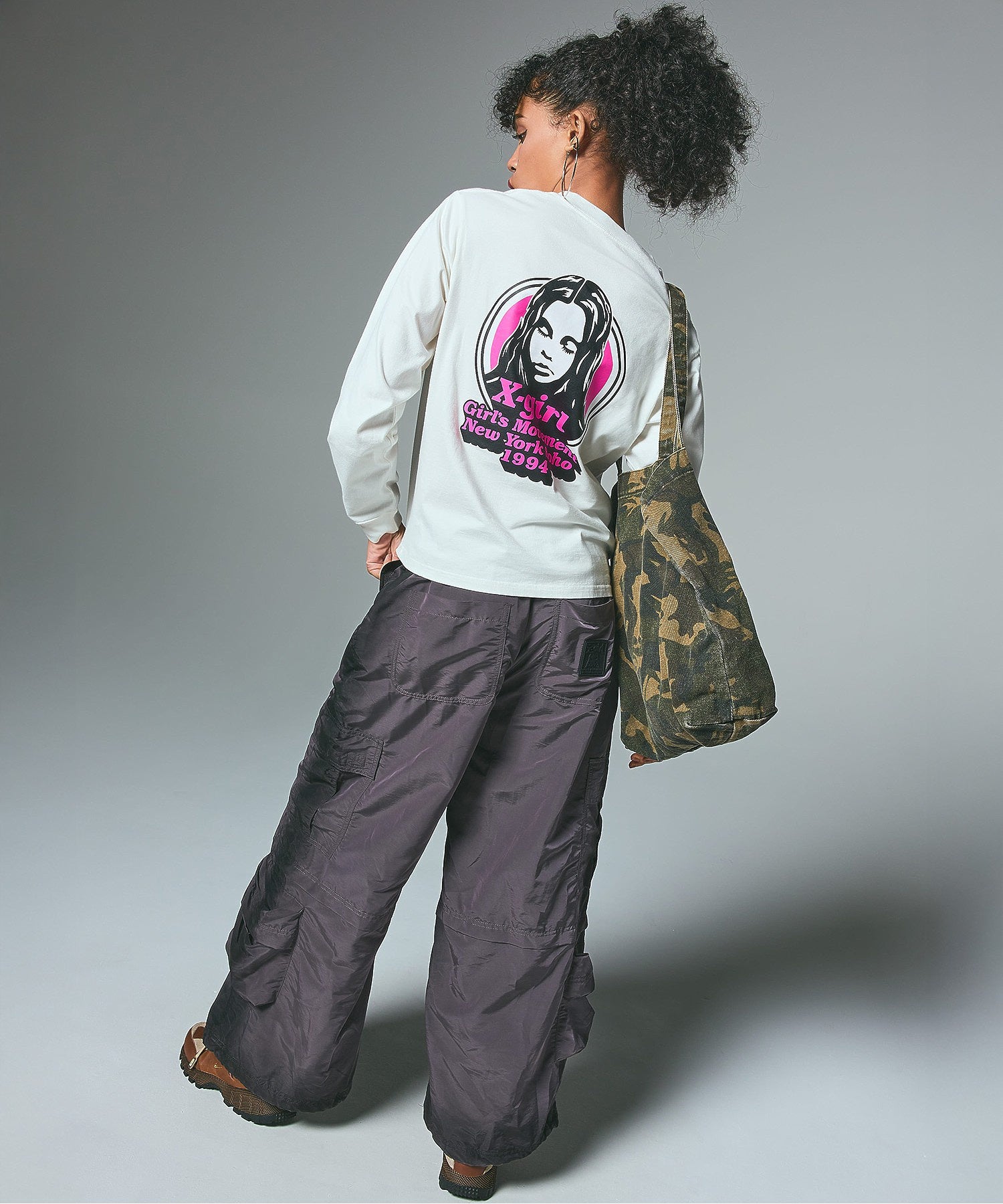 FADED WIDE LEG CARGO PANTS