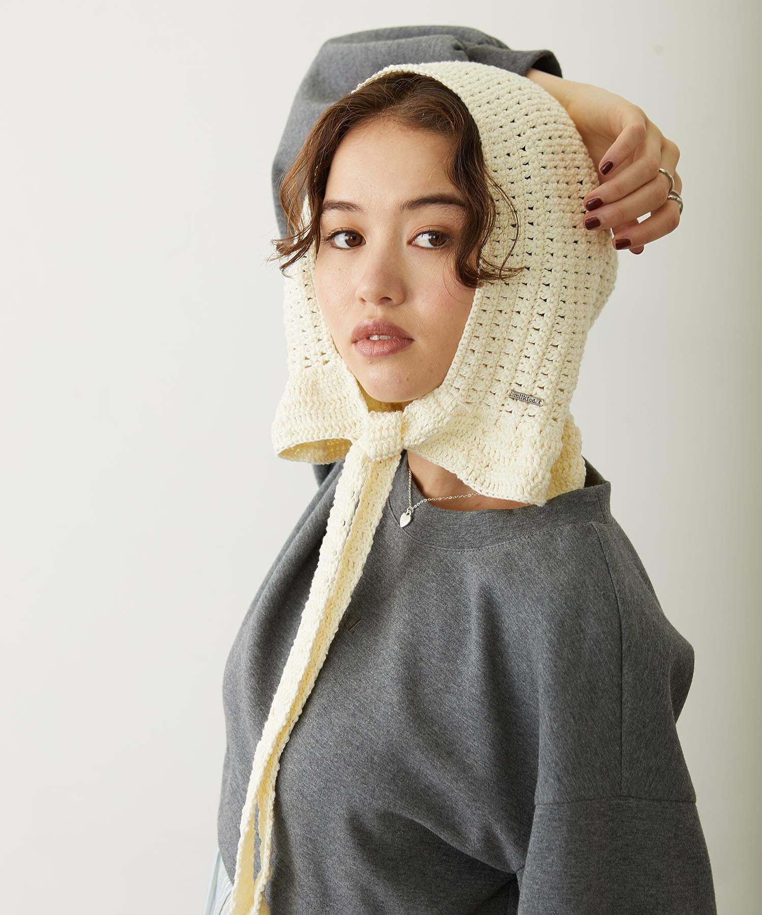 FRILL KNIT BONNET