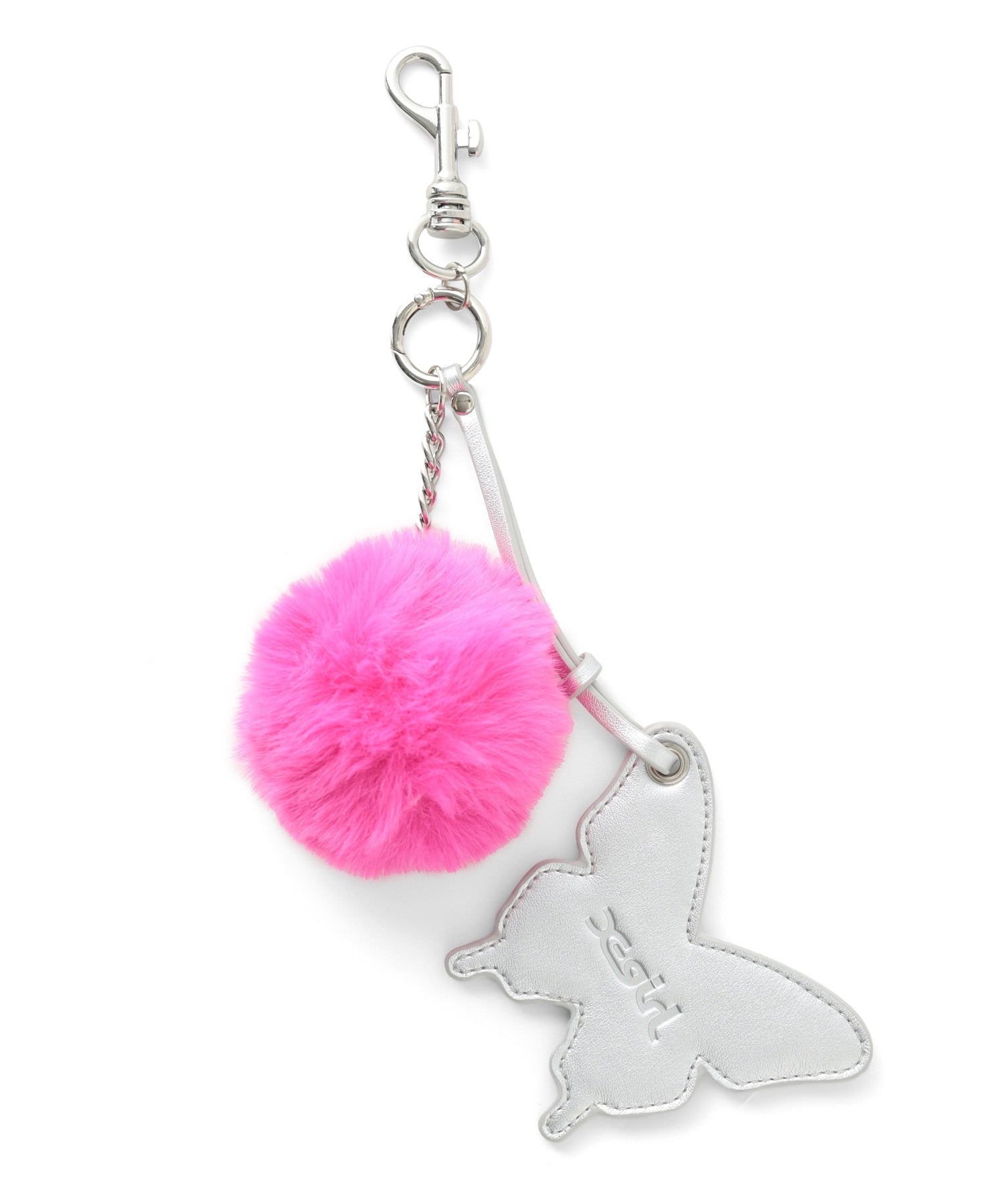MIRROR AND LOGO KEY CHARM