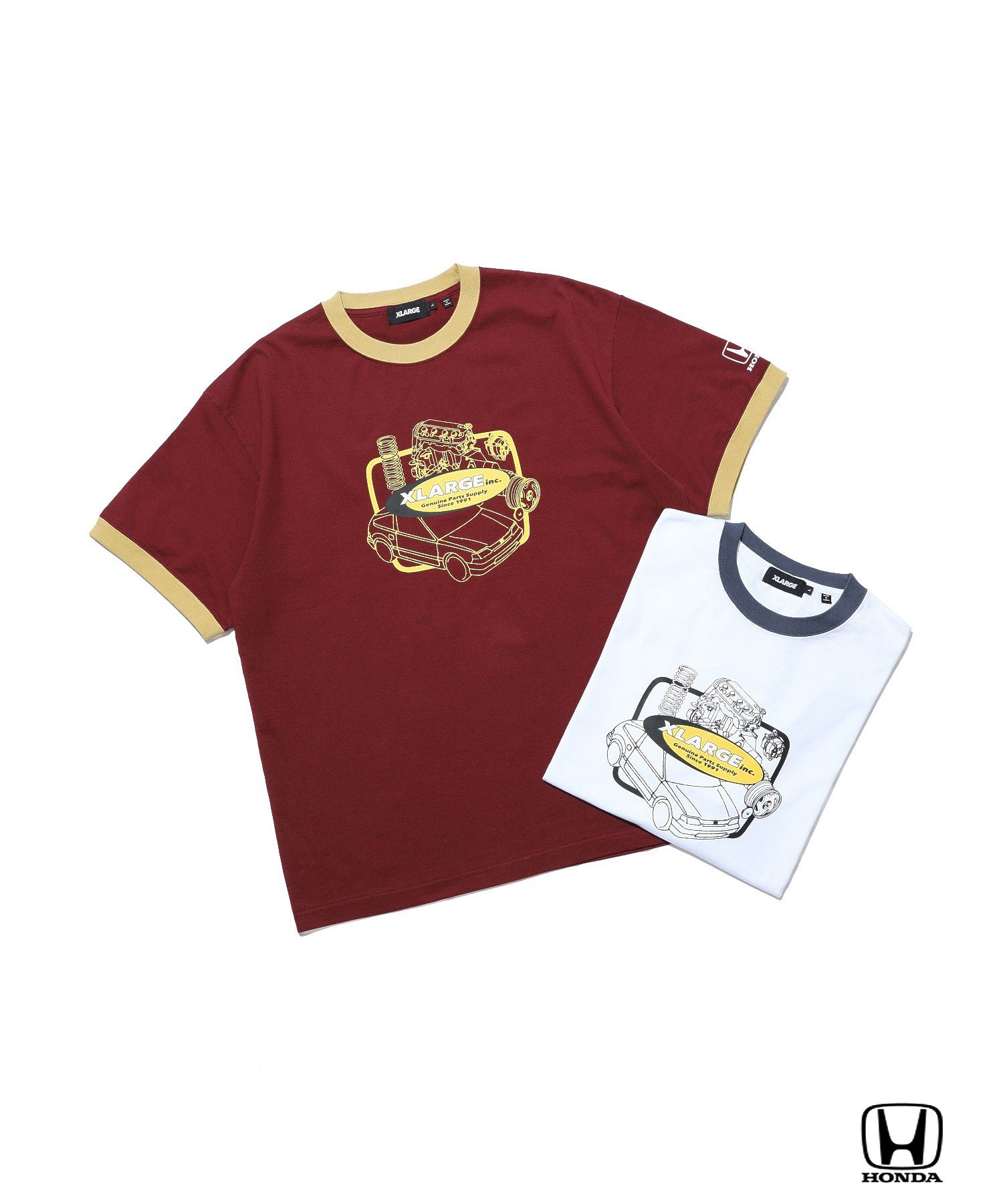 XLARGE×Honda PARTS SUPPLIERS RINGER S/S TEE