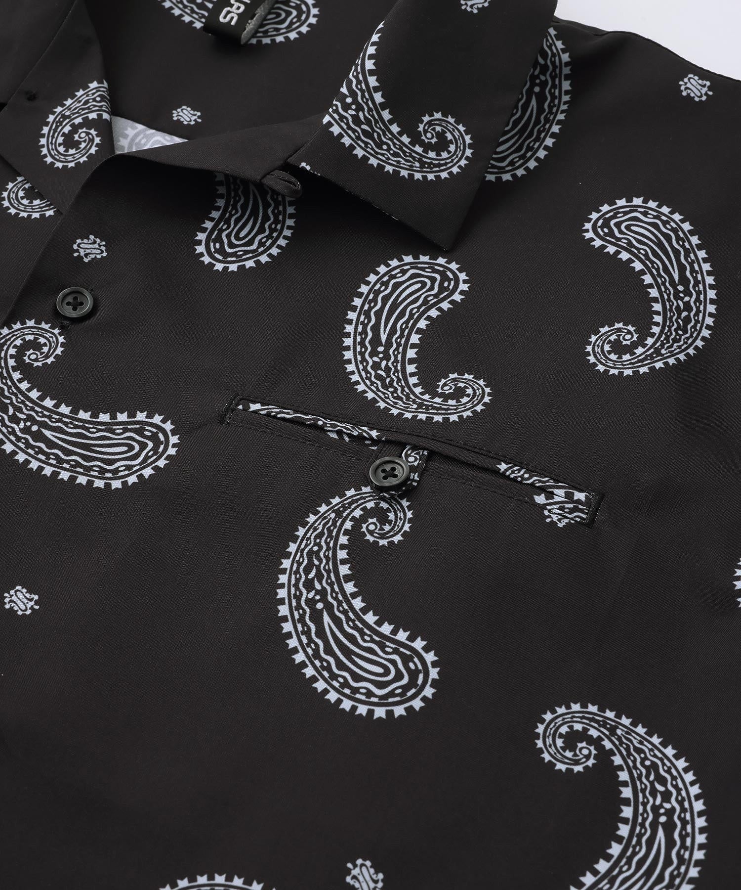 PAISLEY S/S OPEN COLLAR SHIRT SILAS