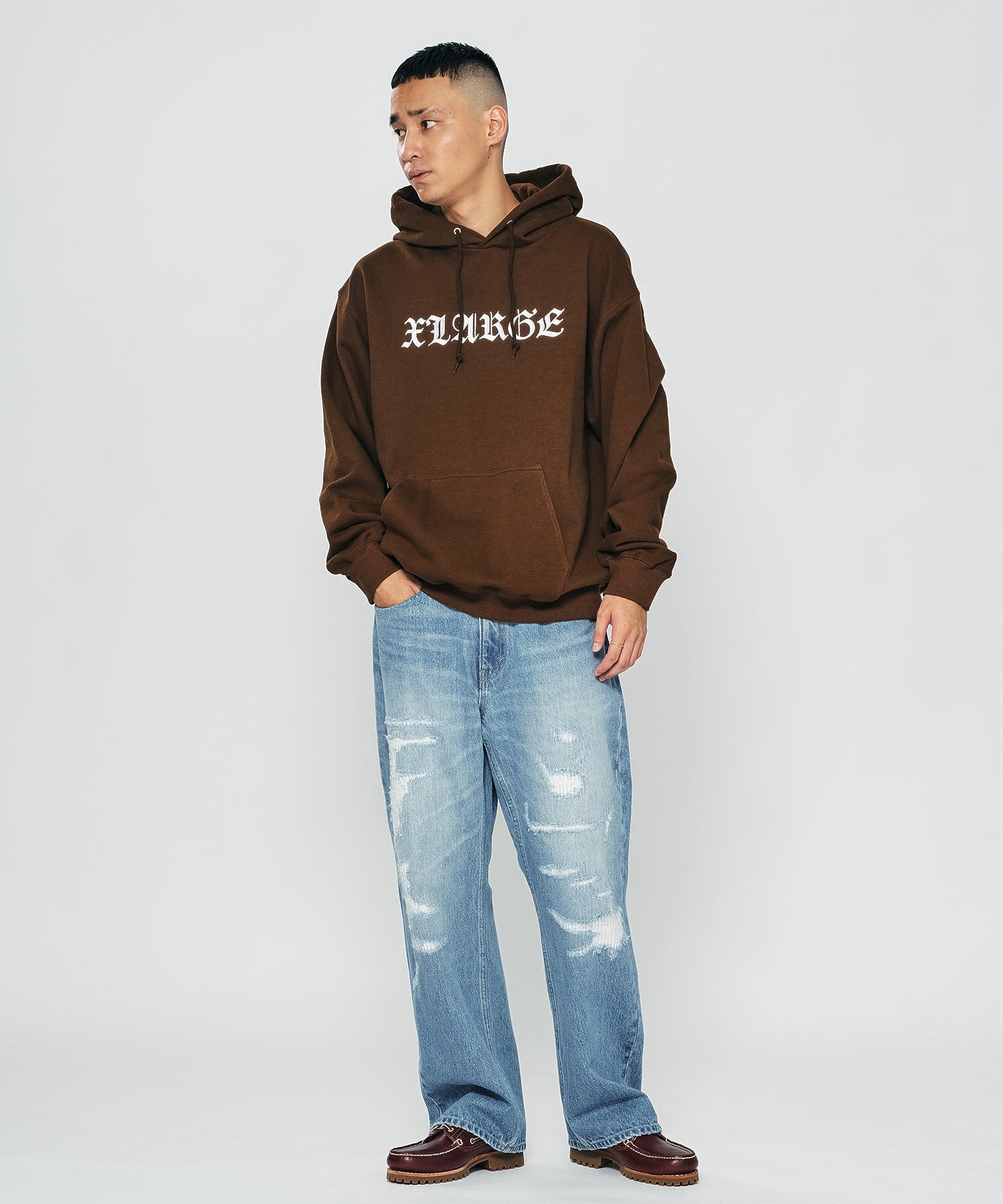 OLD ENGLISH PULLOVER HOODED SWEATSHIRT