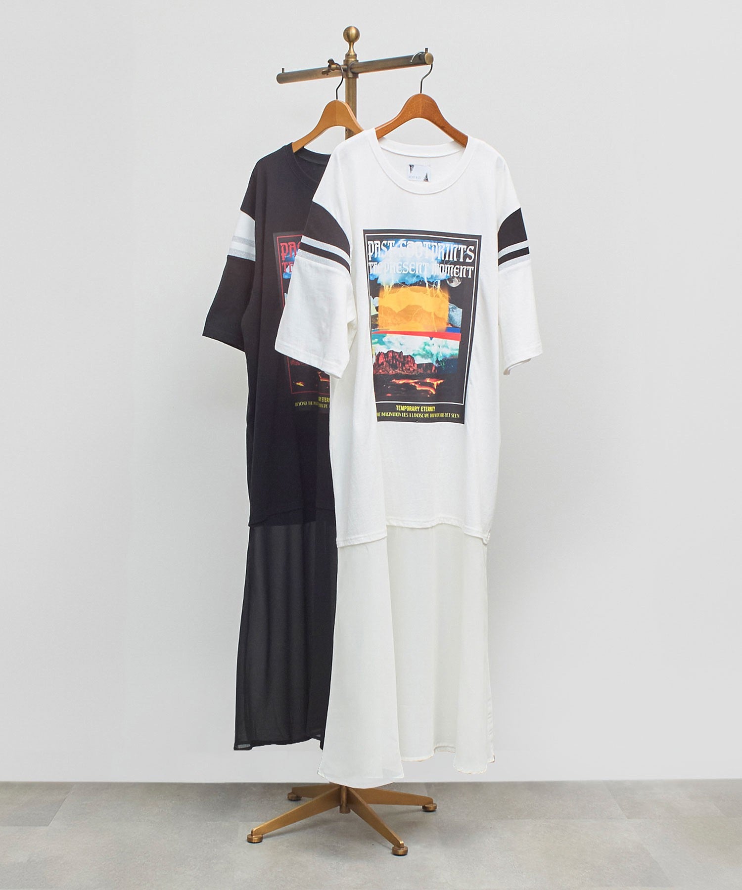 OKIRAKU×ROSE BUD/SHOULDER LINE LAYERED DRESS