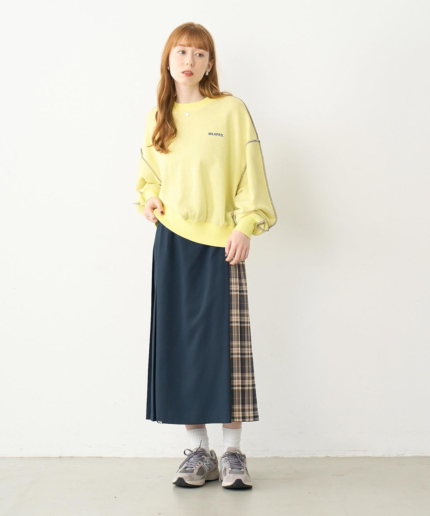 PLAID PANEL SKIRT