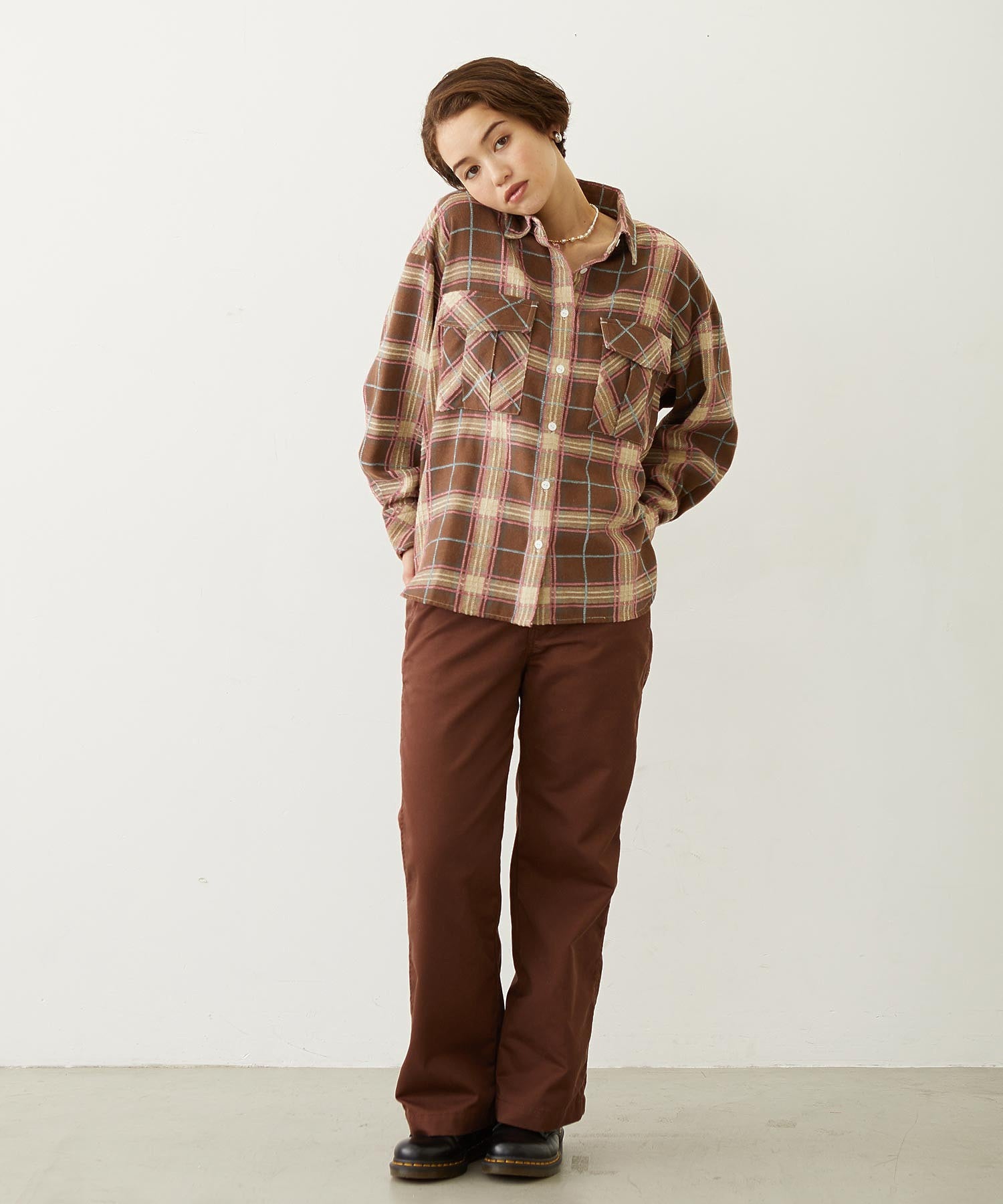LOGO PLAID SHIRT
