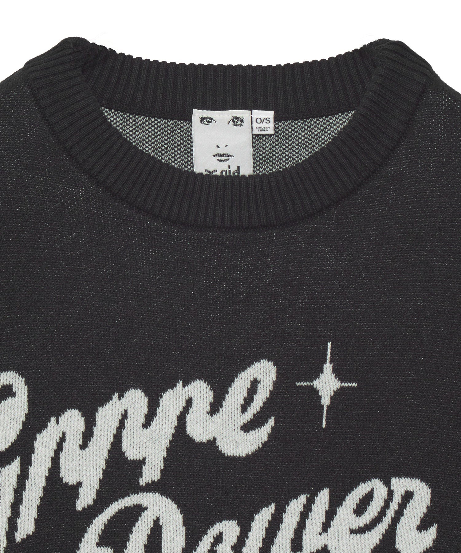 GIRL POWER LOGO JACQUARD KNIT TOP