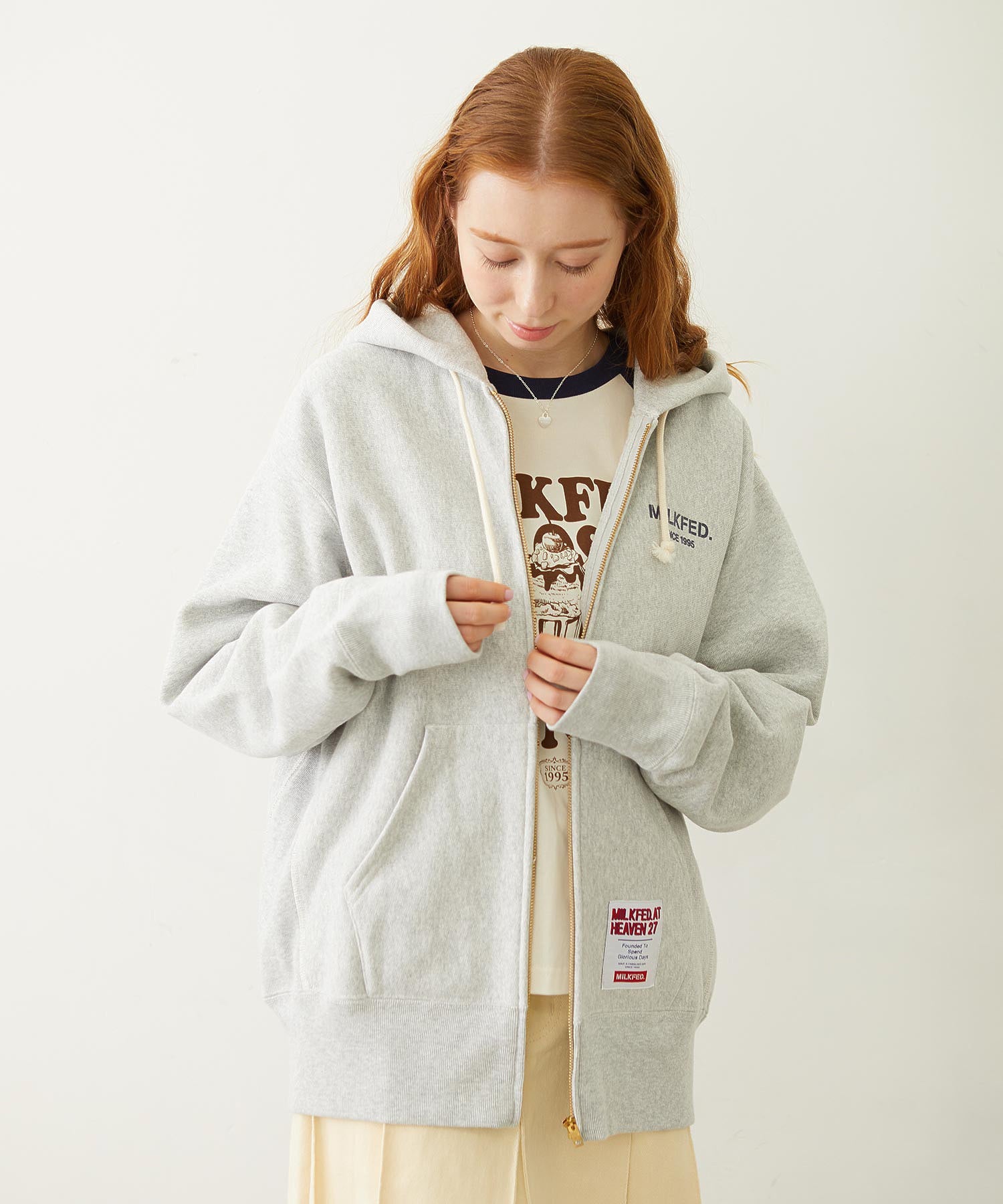MILKFED. × CHAMPION SWEAT ZIP HOODIE