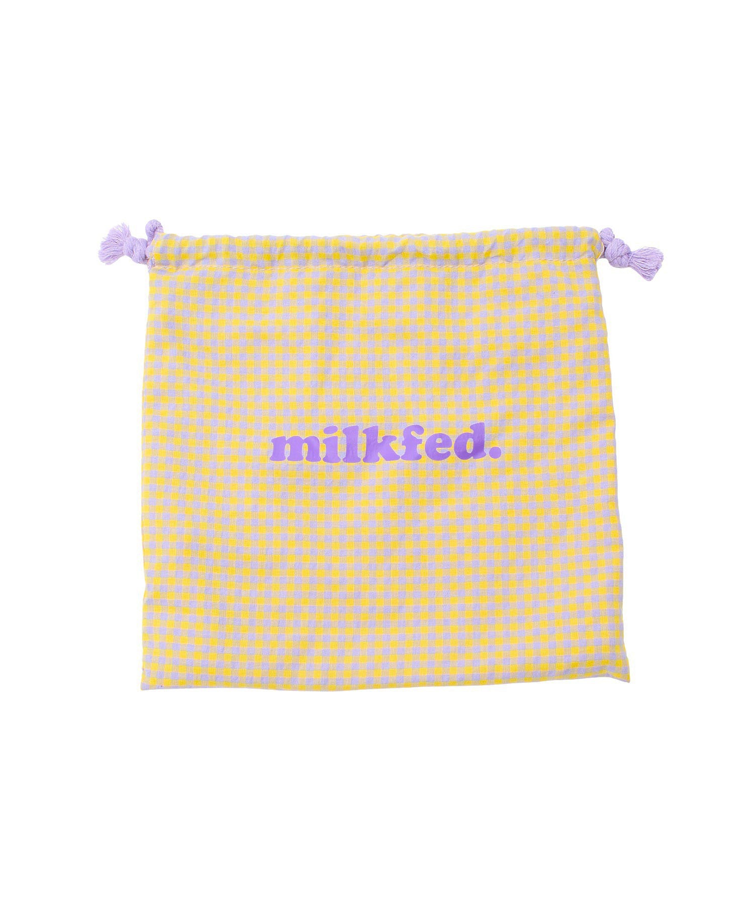 KNITTED GINGHAM BAG