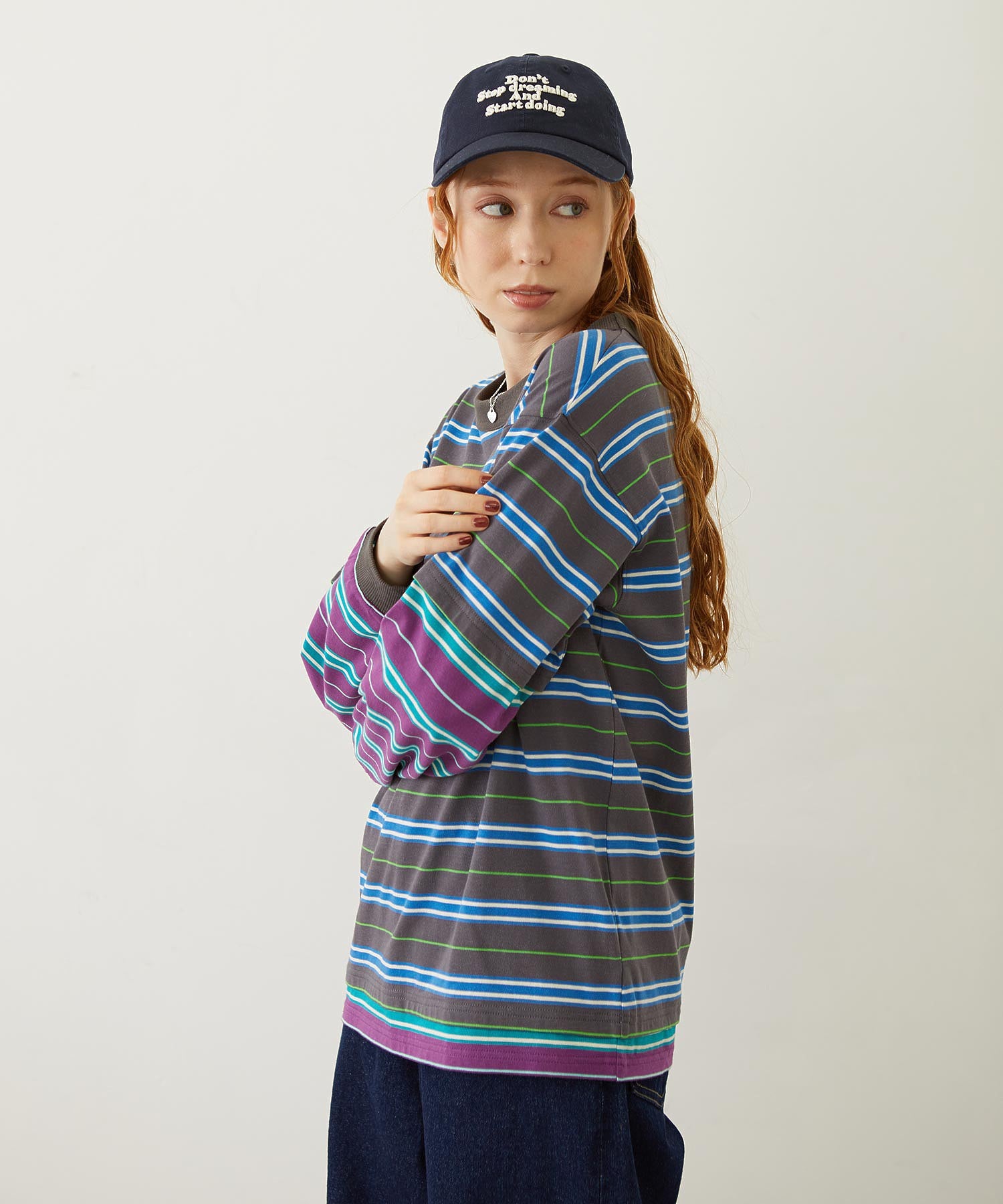 LAYERED LOOK STRIPED TOP
